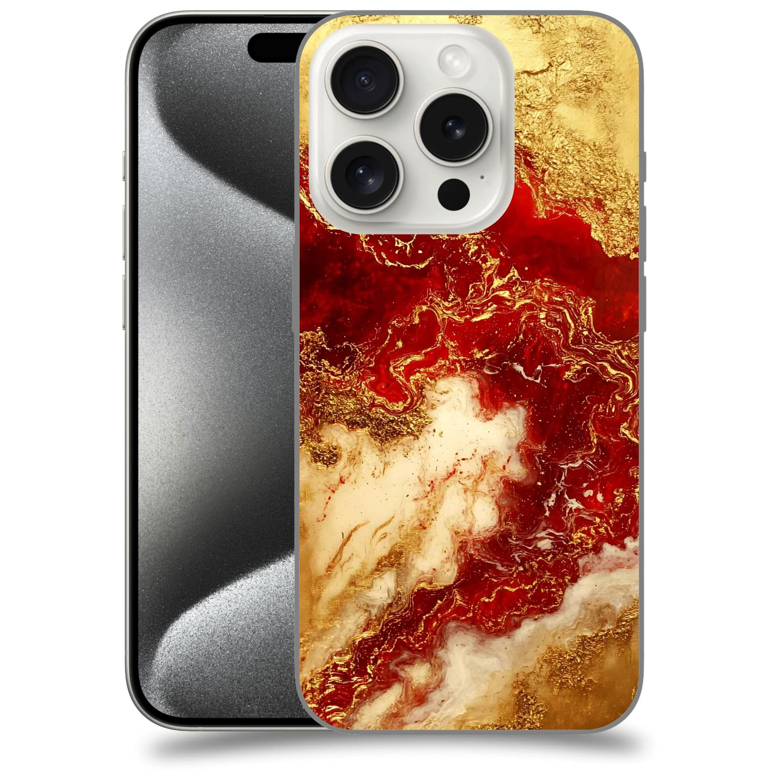 ACOVER Kryt na mobil Apple iPhone 15 pro - Golden Blood I