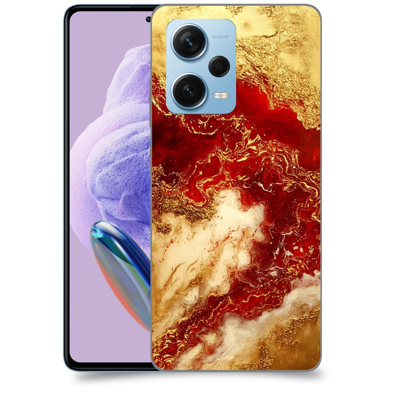 ACOVER Kryt na mobil Xiaomi Redmi Note 12 Pro+ 5G - Golden Blood I