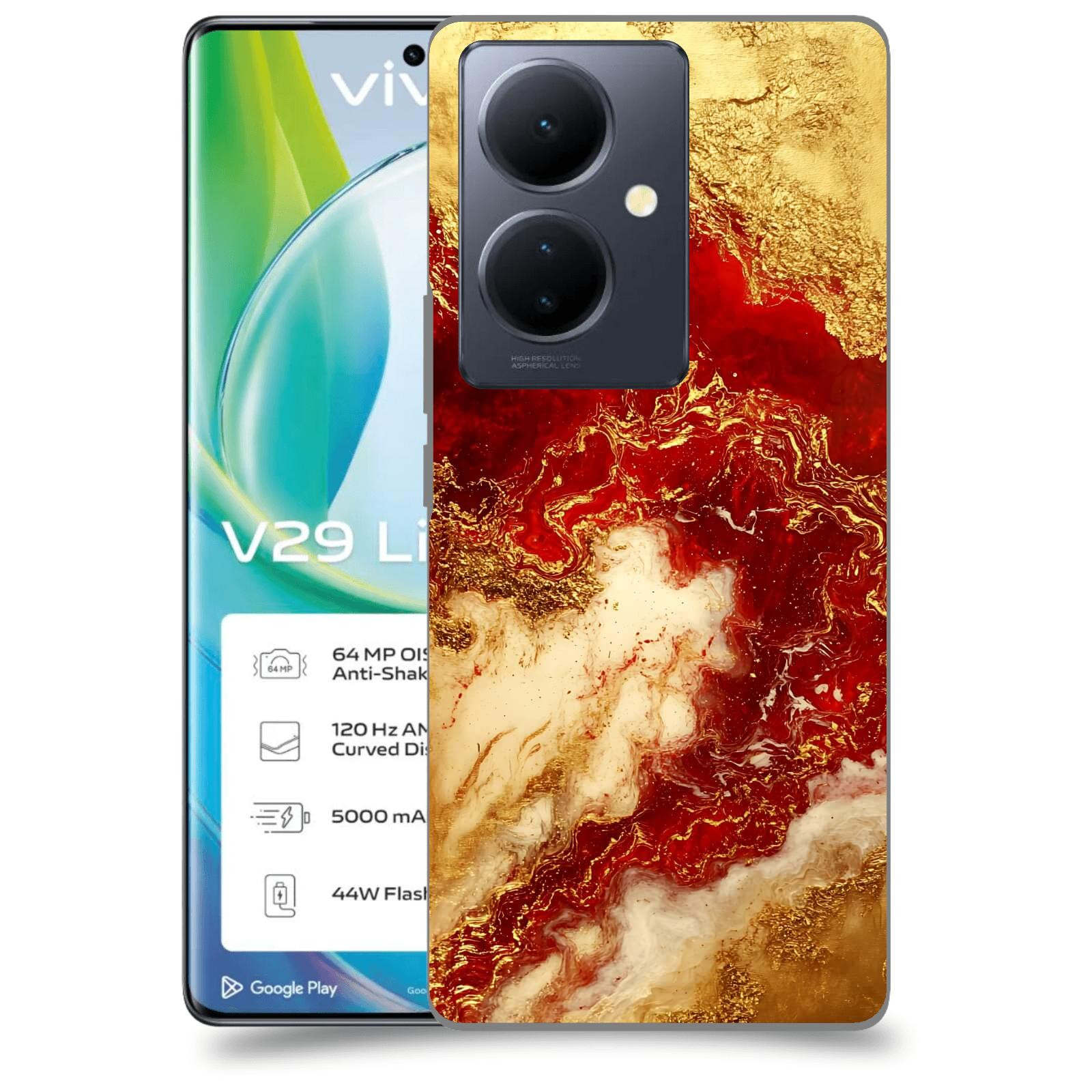 ACOVER Kryt na mobil VIVO V29 Lite 5G - Golden Blood I