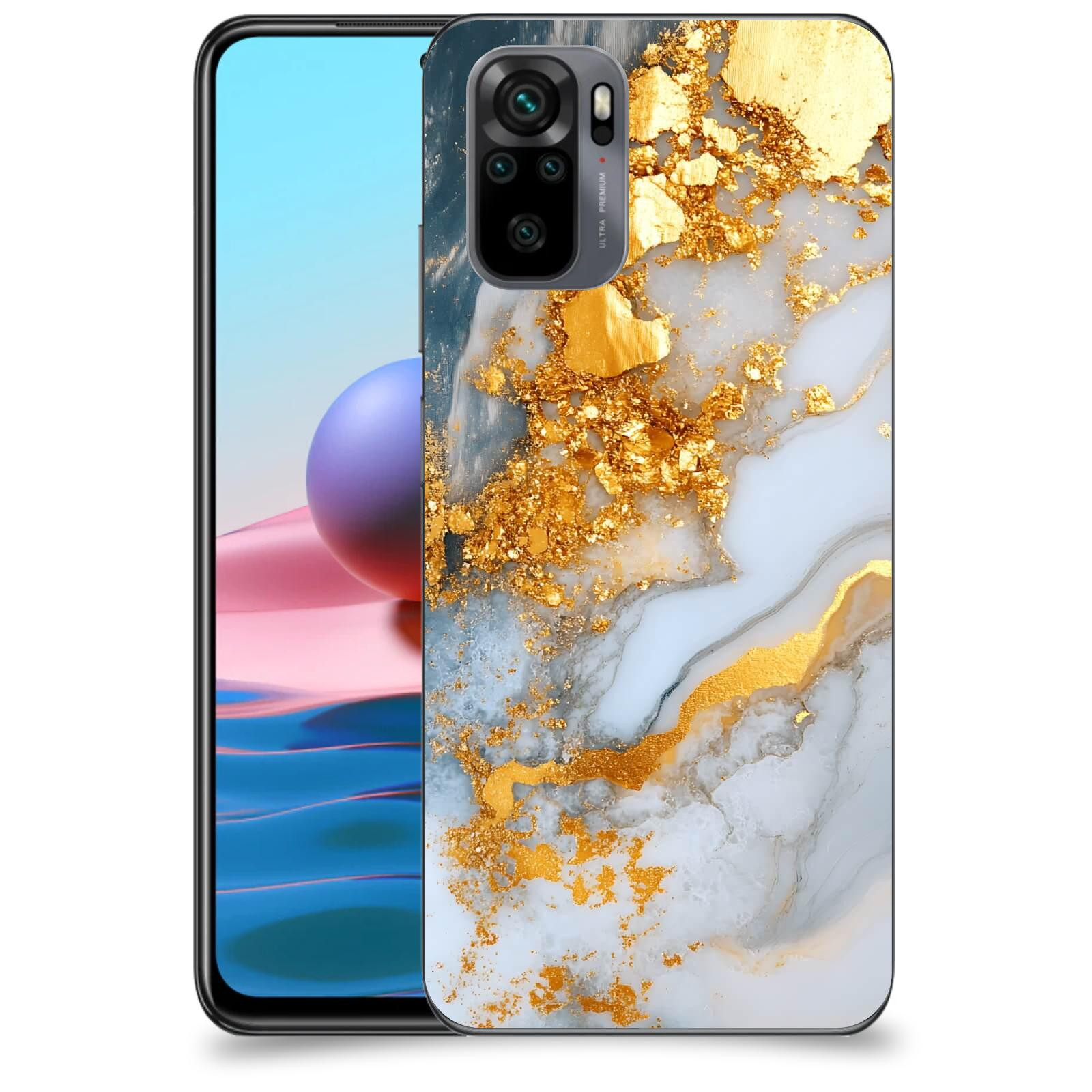 ACOVER Kryt na mobil Xiaomi Redmi Note 10 - Liquid Gold VII