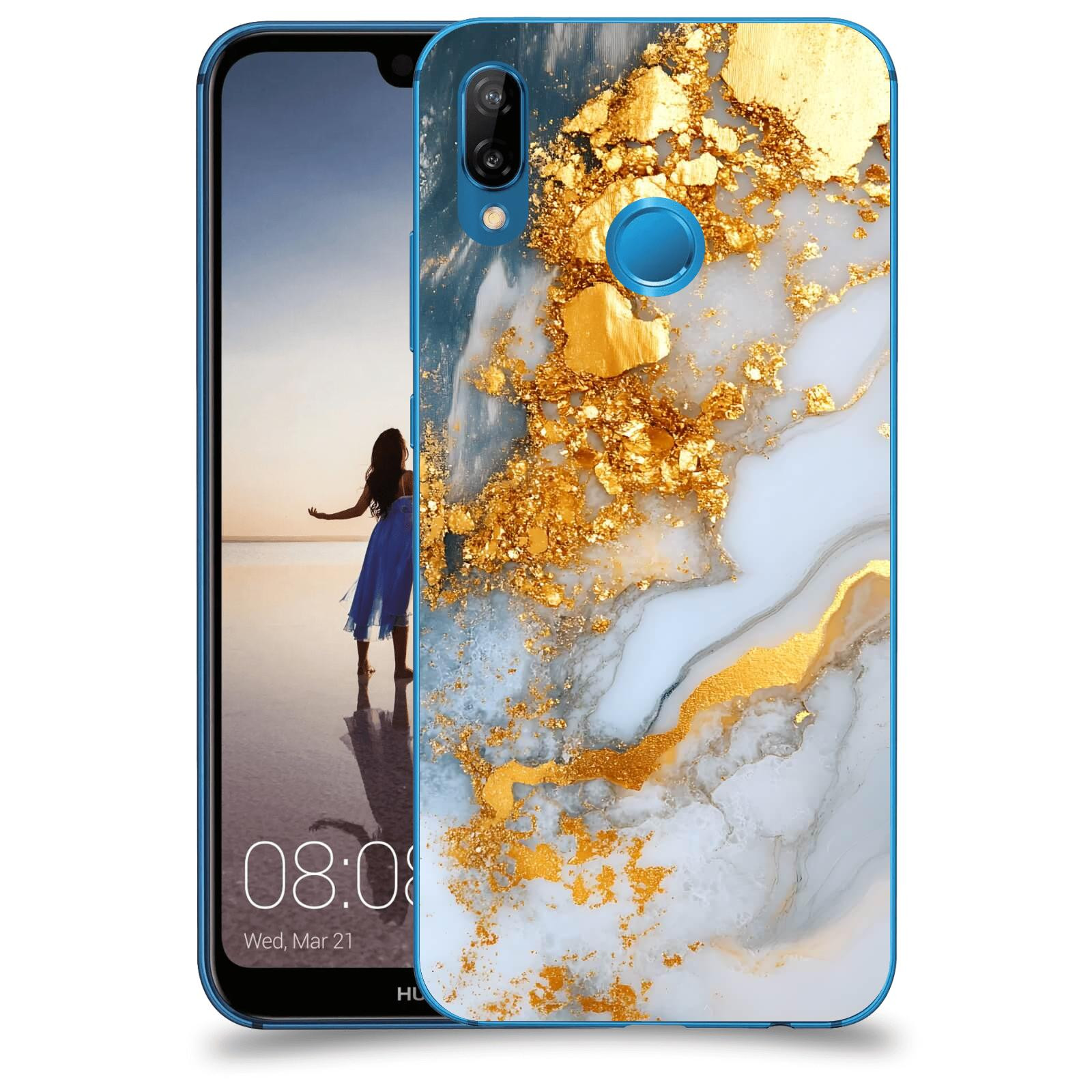 ACOVER Kryt na mobil Huawei P20 Lite - Liquid Gold VII
