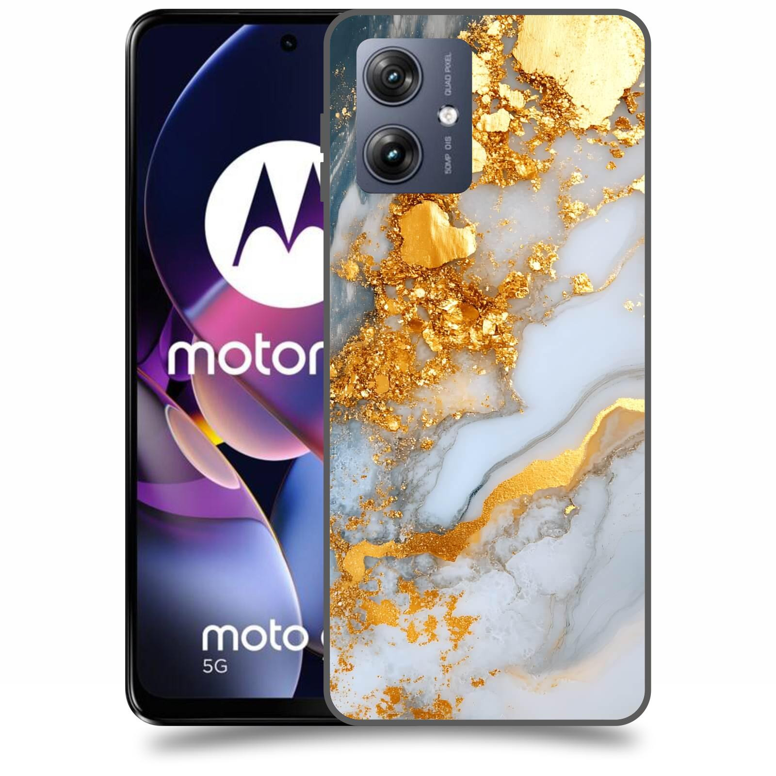ACOVER Kryt na mobil Motorola Moto G54 5G - Liquid Gold VII