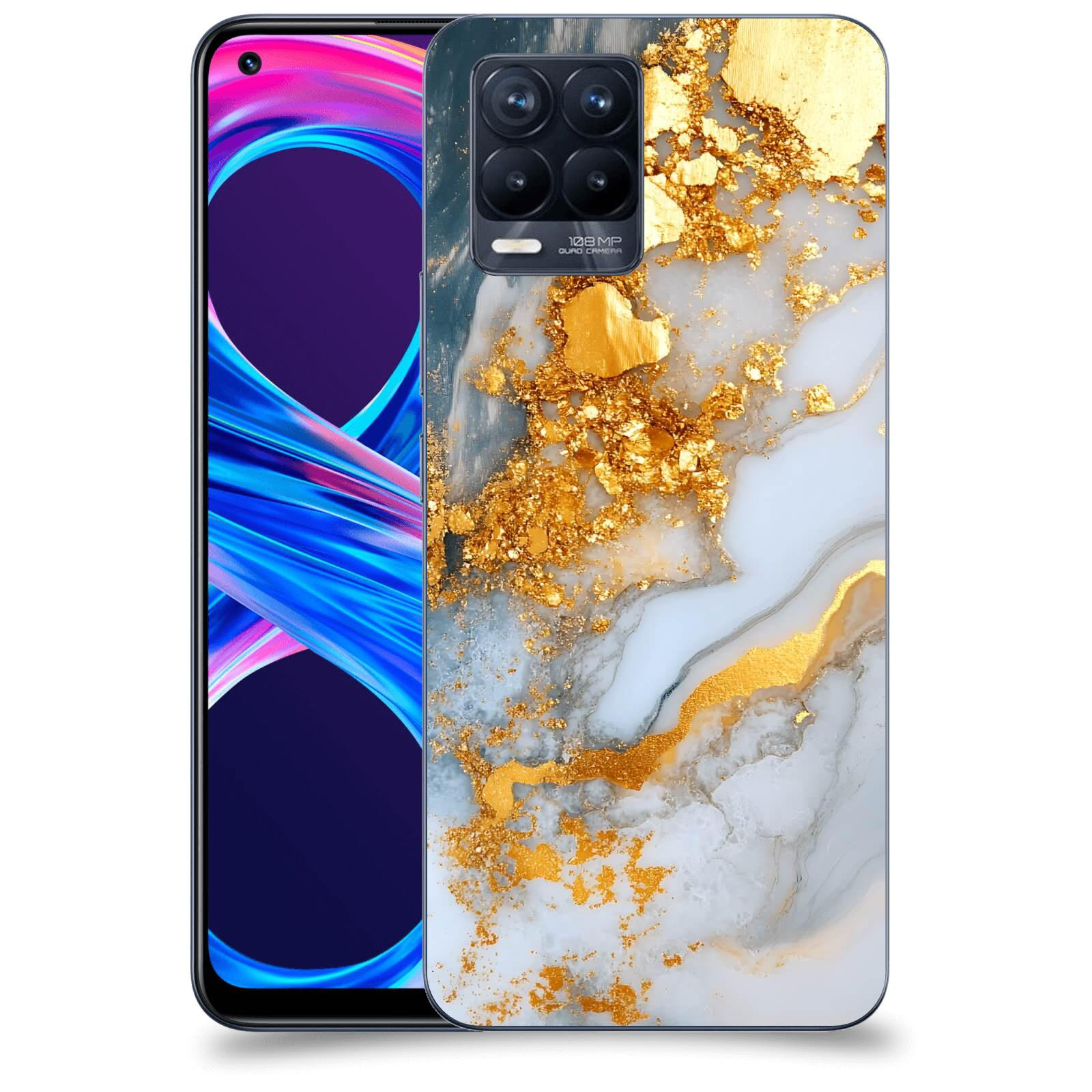 ACOVER Kryt na mobil Realme 8 Pro - Liquid Gold VII