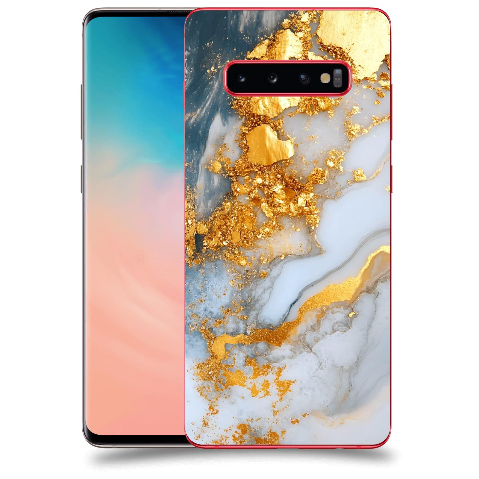 ACOVER Kryt na mobil Samsung Galaxy S10 Plus G975 - Liquid Gold VII