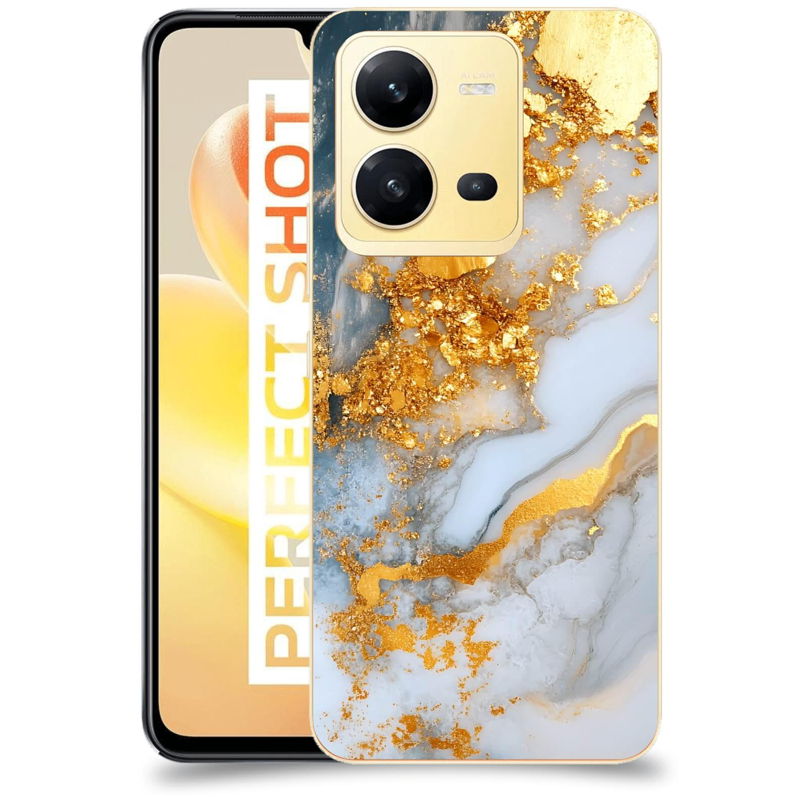 ACOVER Kryt na mobil Vivo X80 Lite - Liquid Gold VII