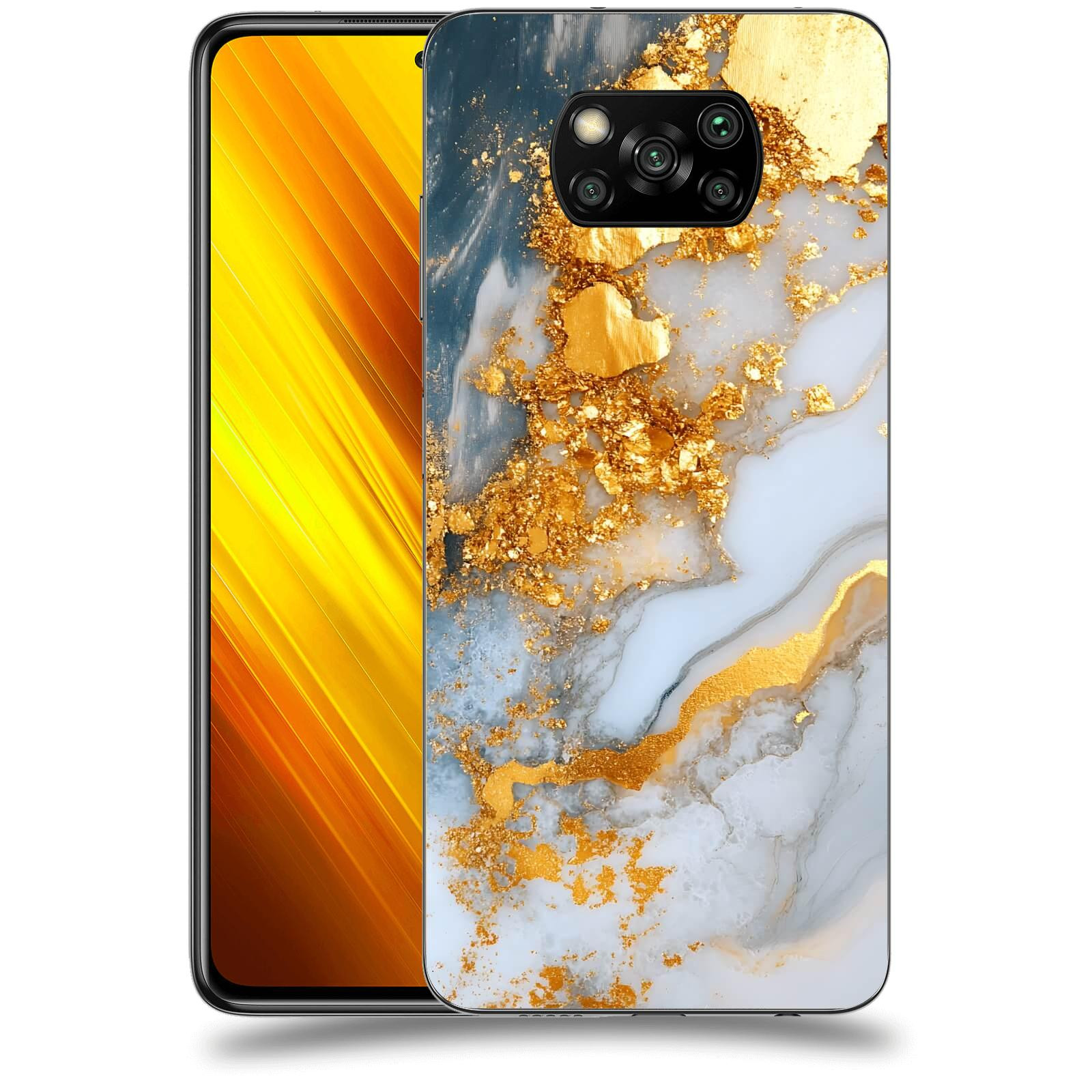 ACOVER Kryt na mobil Xiaomi Poco X3 - Liquid Gold VII