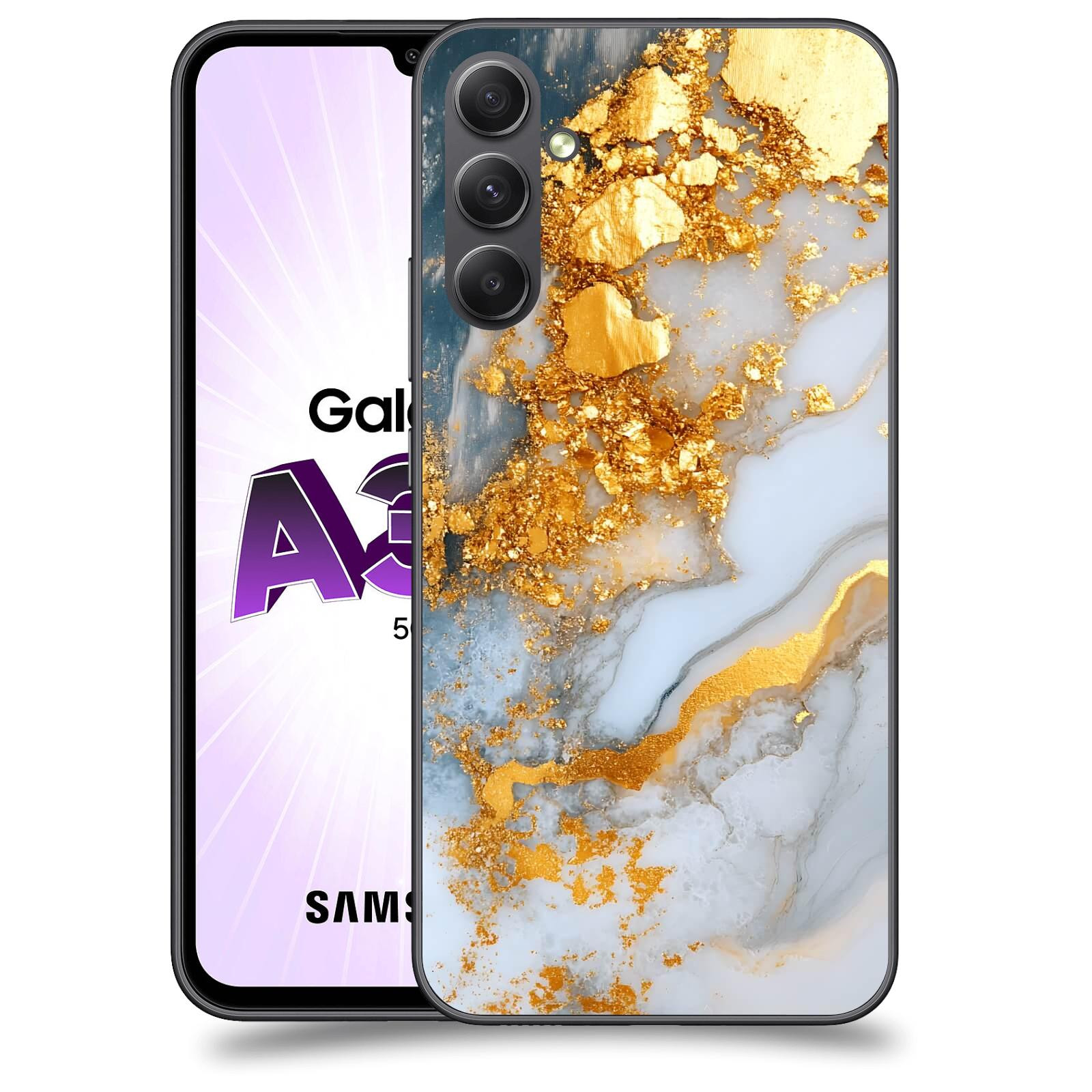 ACOVER Kryt na mobil Samsung Galaxy A34 - Liquid Gold VII