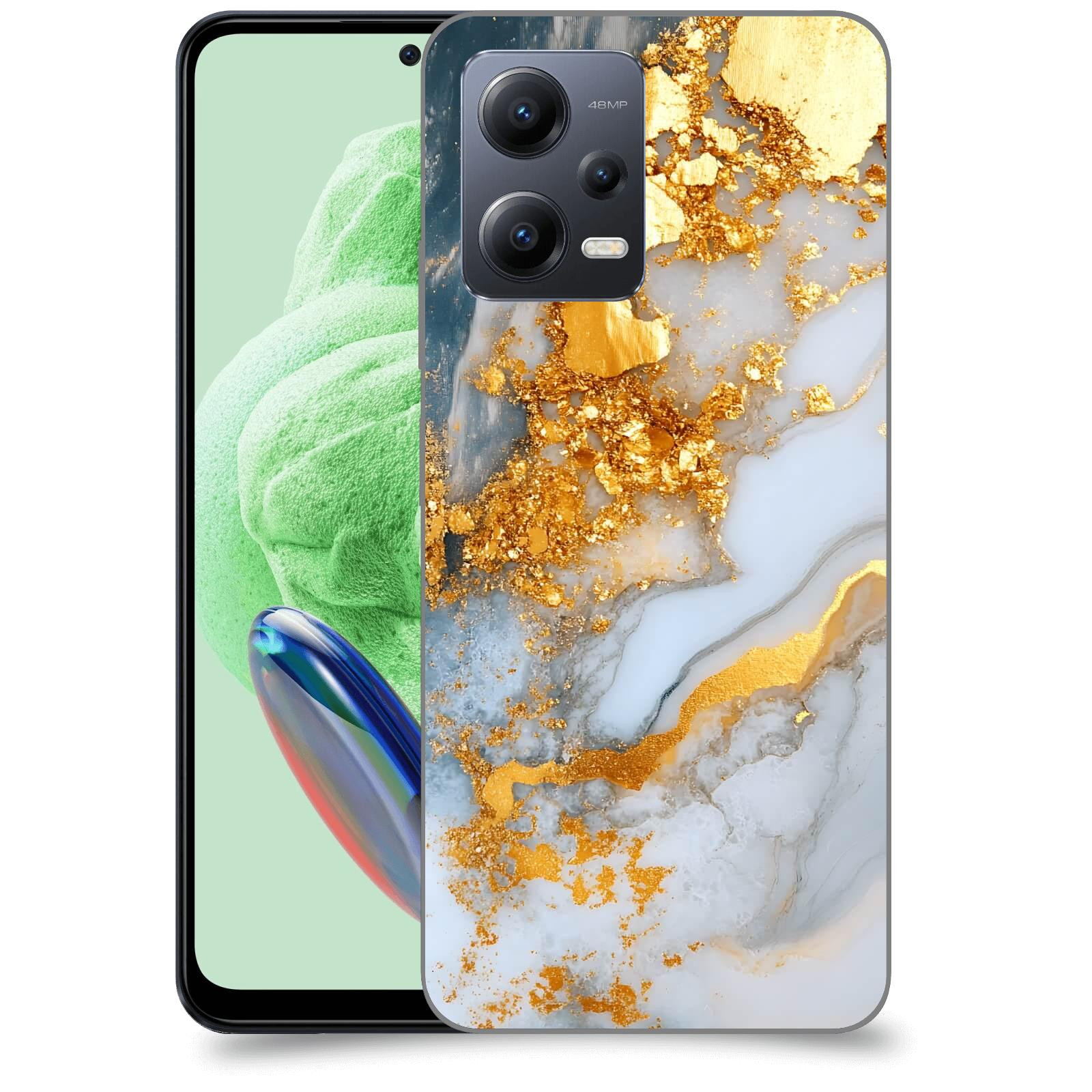 ACOVER Kryt na mobil Xiaomi Redmi Note 12 5G - Liquid Gold VII