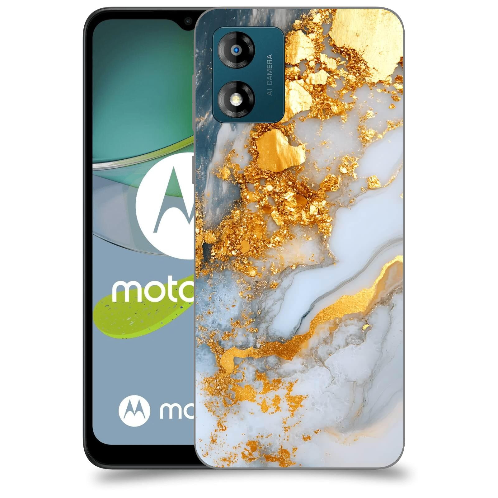 ACOVER Kryt na mobil Motorola Moto E13 - Liquid Gold VII