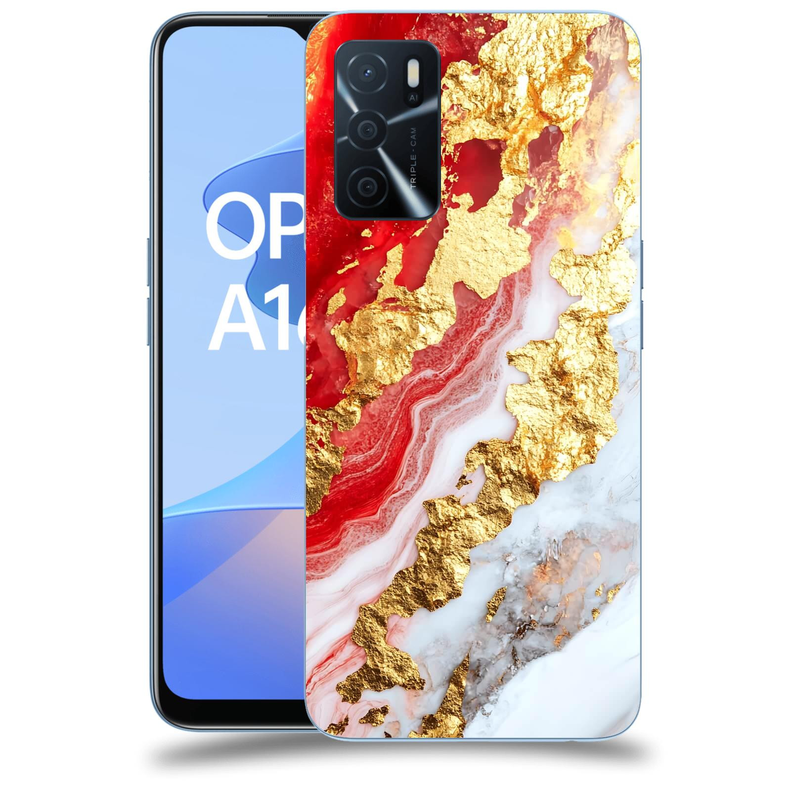 ACOVER Kryt na mobil OPPO A16s - Golden Blood II
