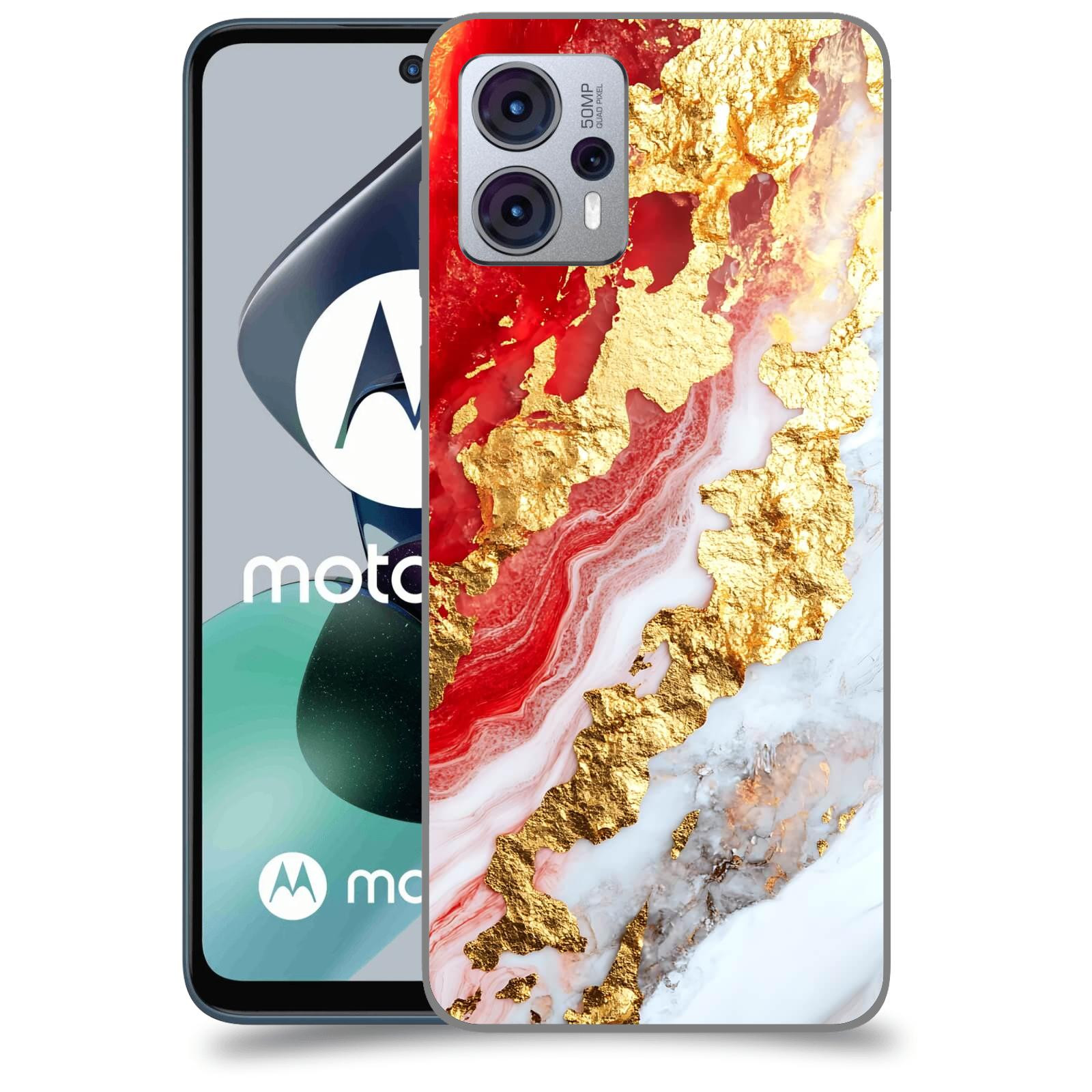 ACOVER Kryt na mobil Motorola Moto G23 - Golden Blood II
