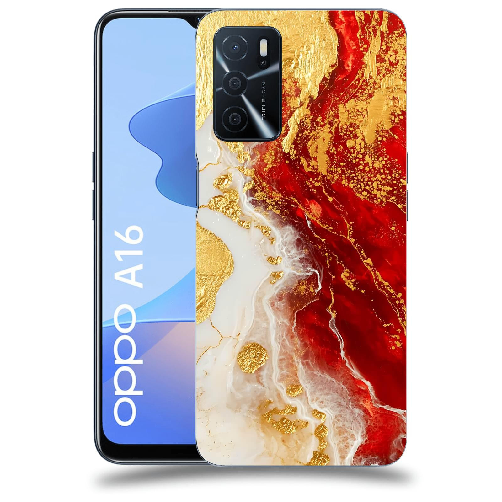 ACOVER Kryt na mobil OPPO A16 - Golden Blood III