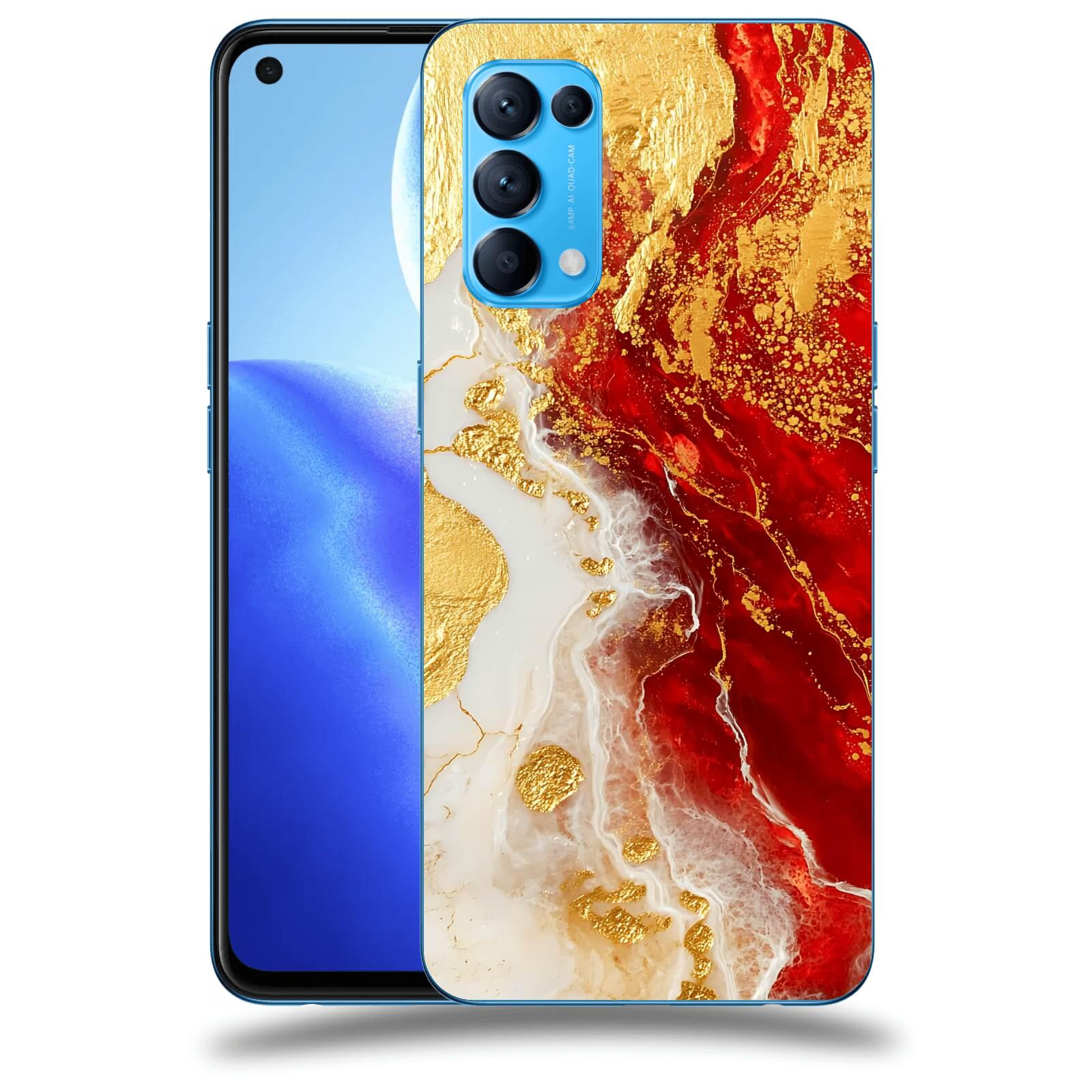 ACOVER Kryt na mobil OPPO Reno 5 5G - Golden Blood III