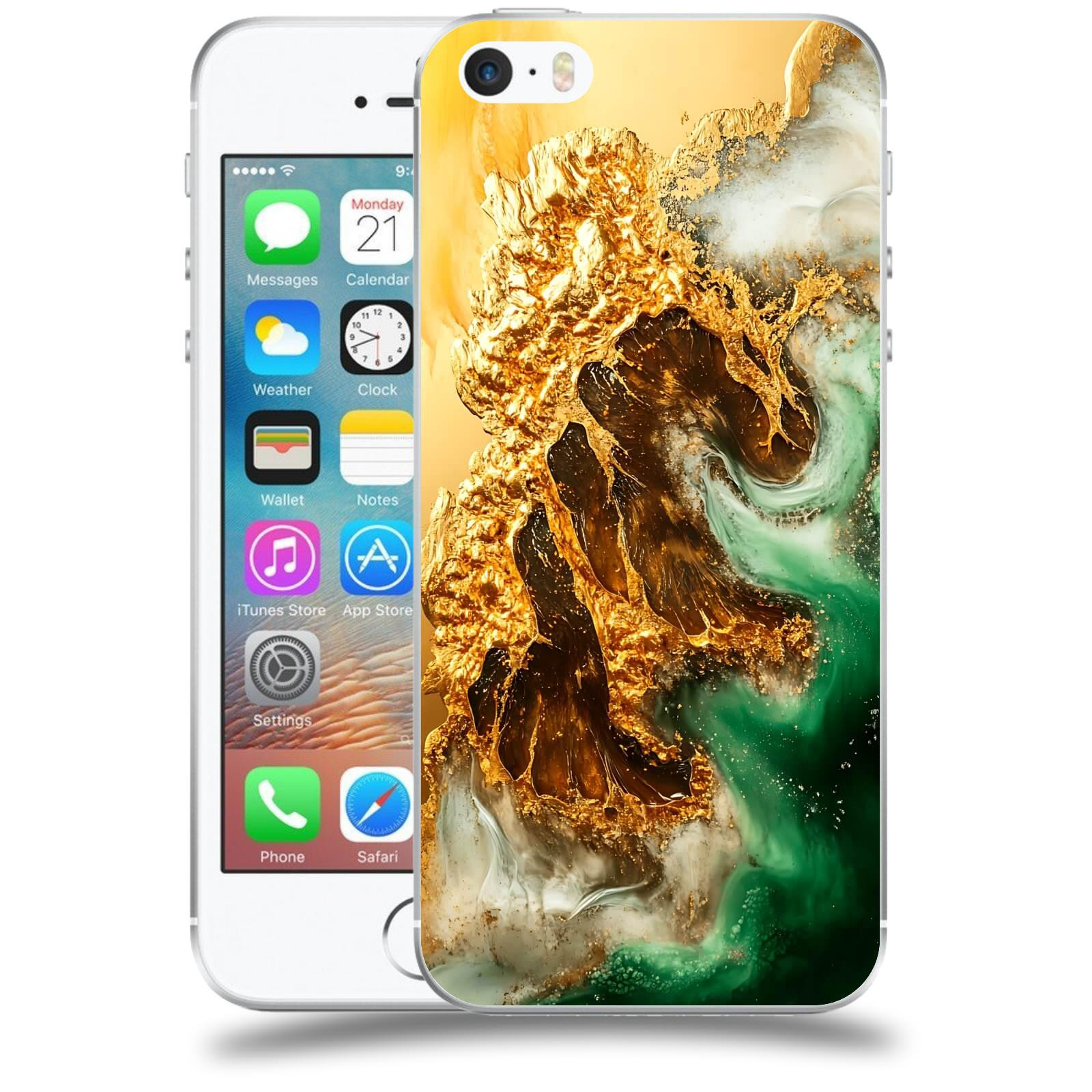 ACOVER Kryt na mobil Apple iPhone 5/5S/SE - Golden Moss II
