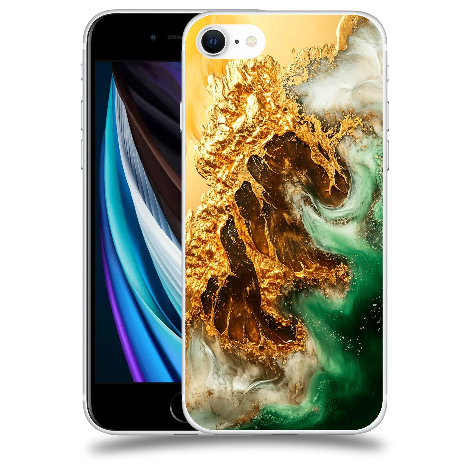 ACOVER Kryt na mobil Apple iPhone SE 2020 - Golden Moss II