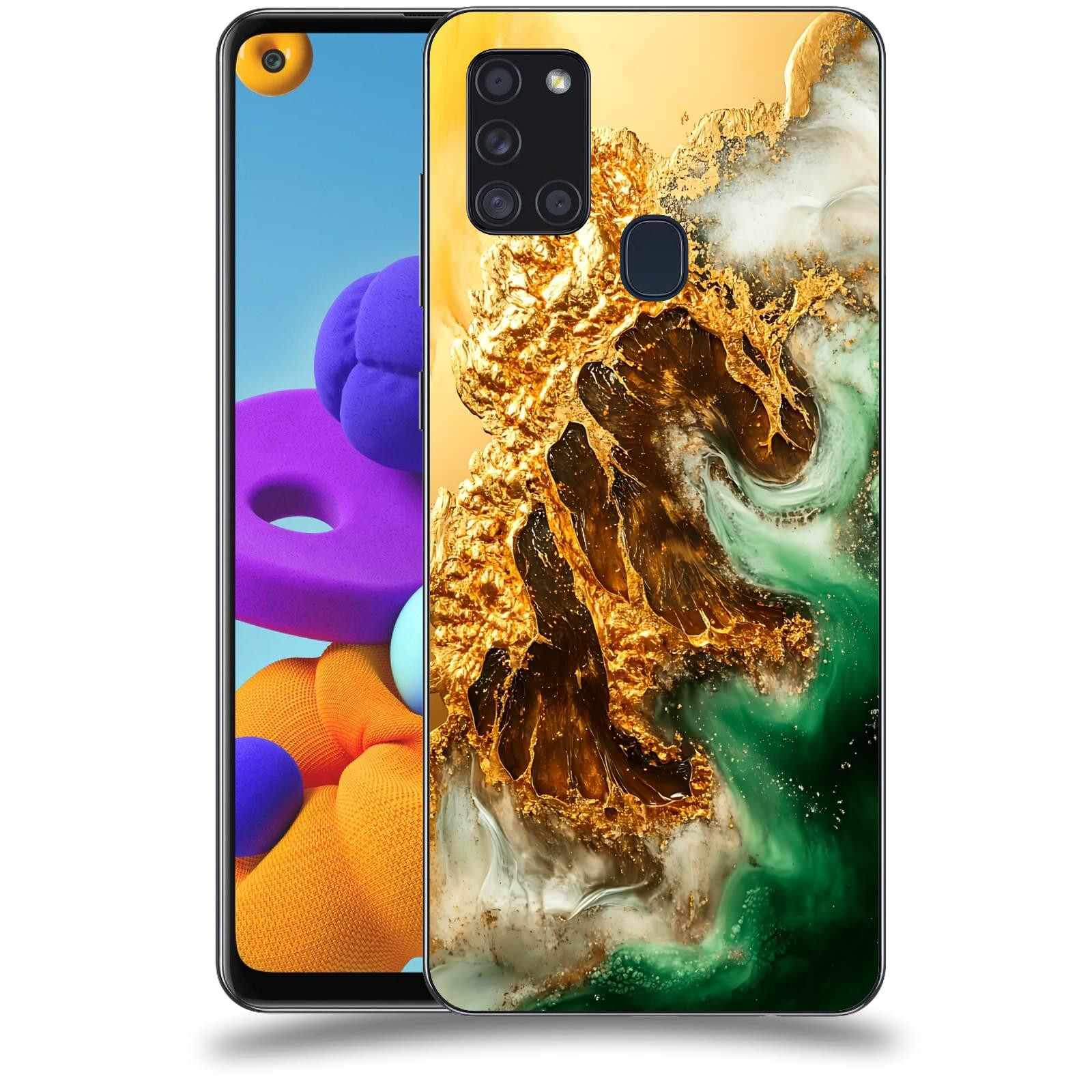 ACOVER Kryt na mobil Samsung Galaxy A21s - Golden Moss II