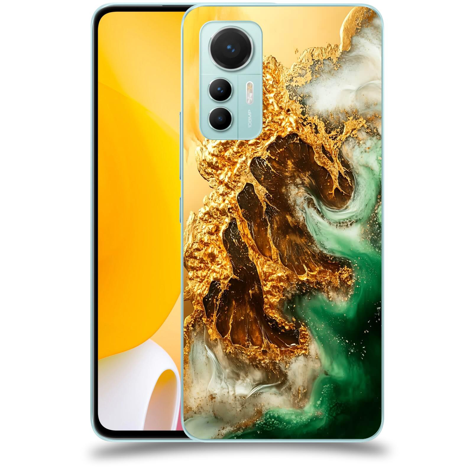 ACOVER Kryt na mobil Xiaomi 12 Lite - Golden Moss II