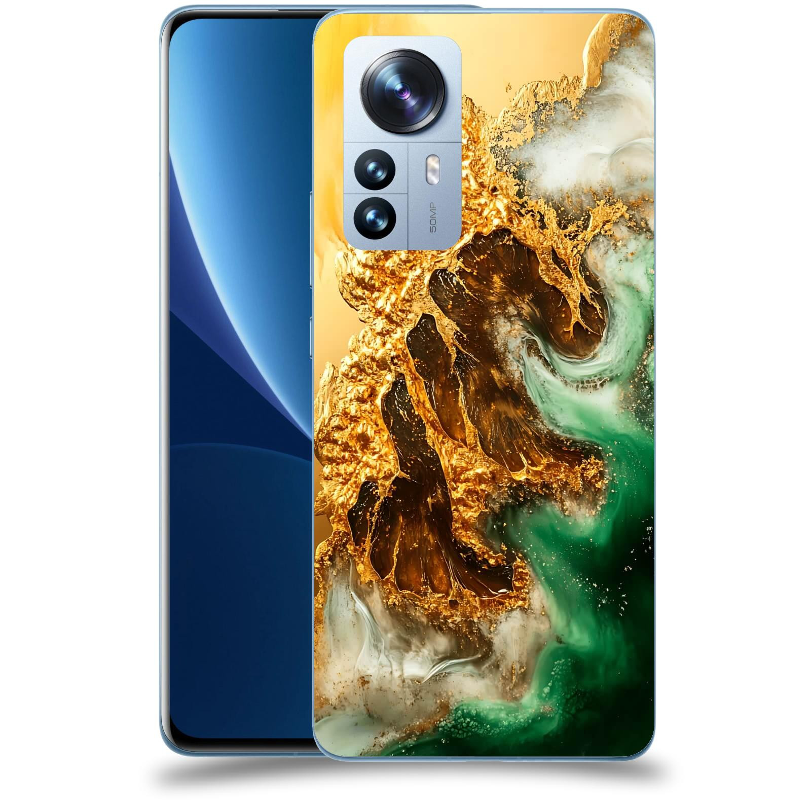 ACOVER Kryt na mobil Xiaomi 12 Pro - Golden Moss II