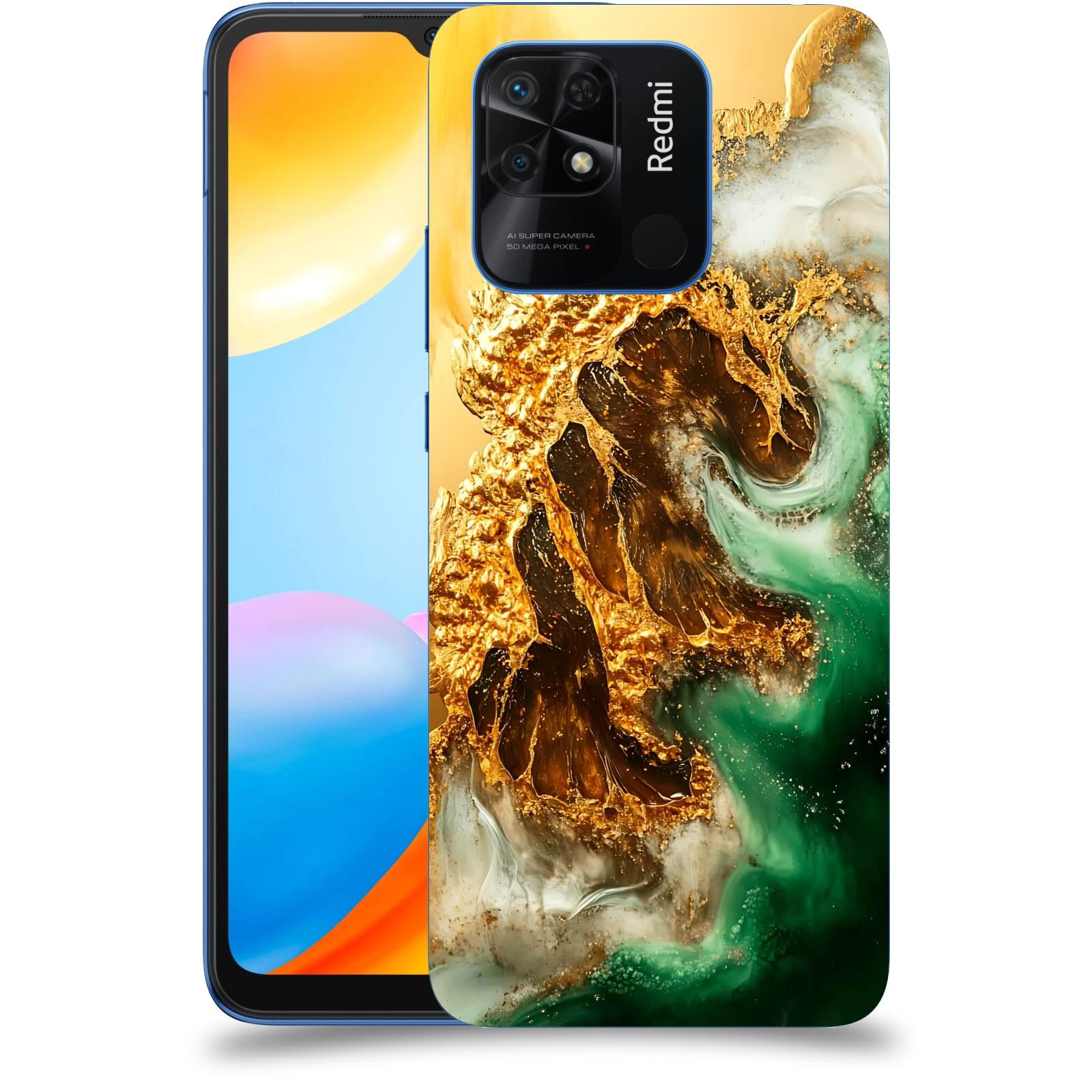 ACOVER Kryt na mobil Xiaomi Redmi 10C - Golden Moss II