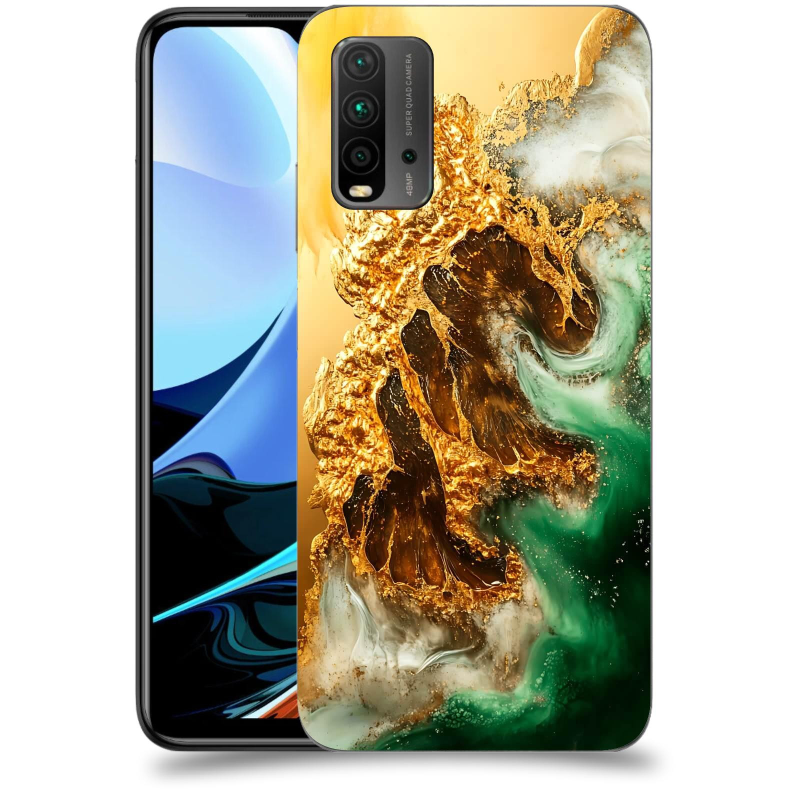 ACOVER Kryt na mobil Xiaomi Redmi 9T - Golden Moss II
