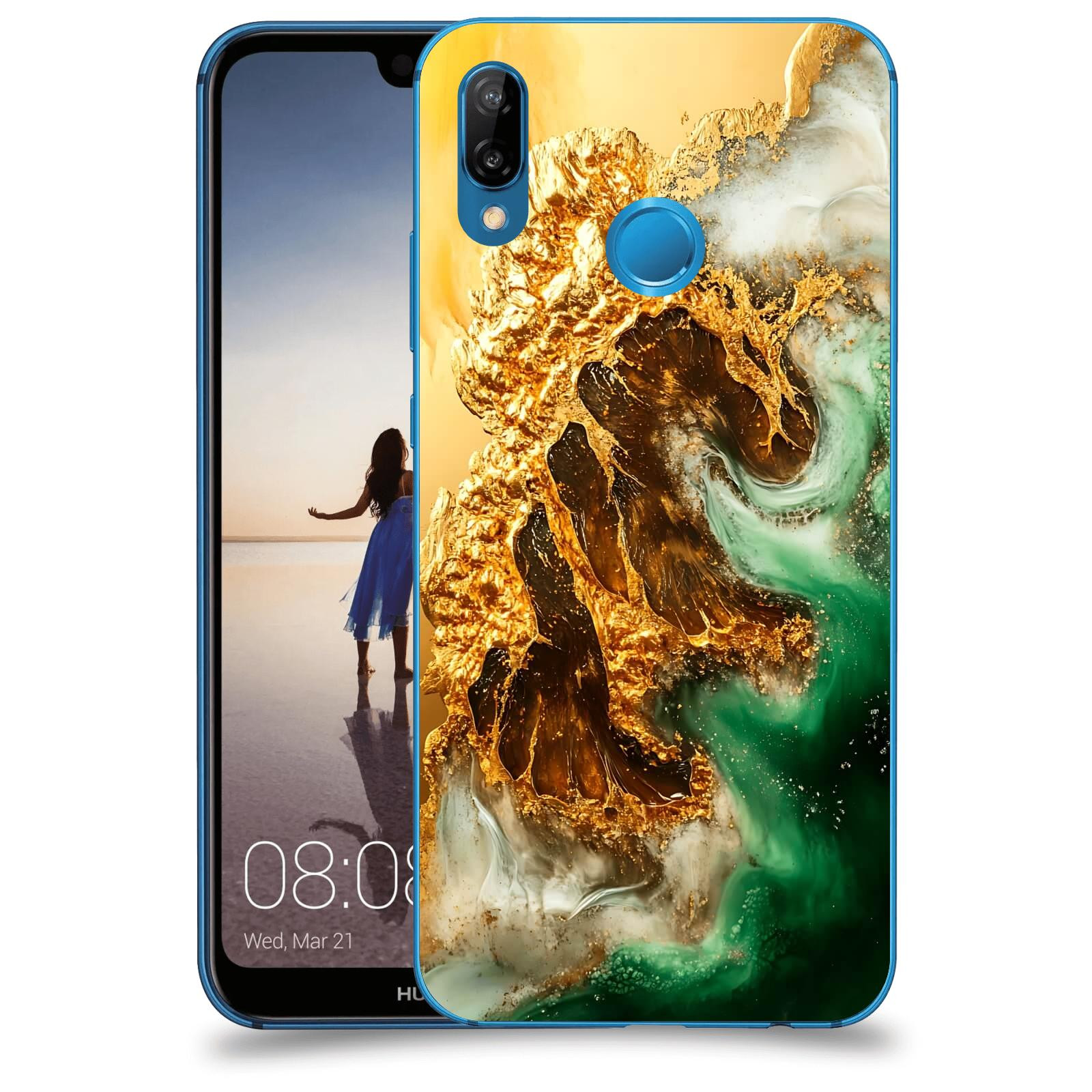 ACOVER Kryt na mobil Huawei P20 Lite - Golden Moss II
