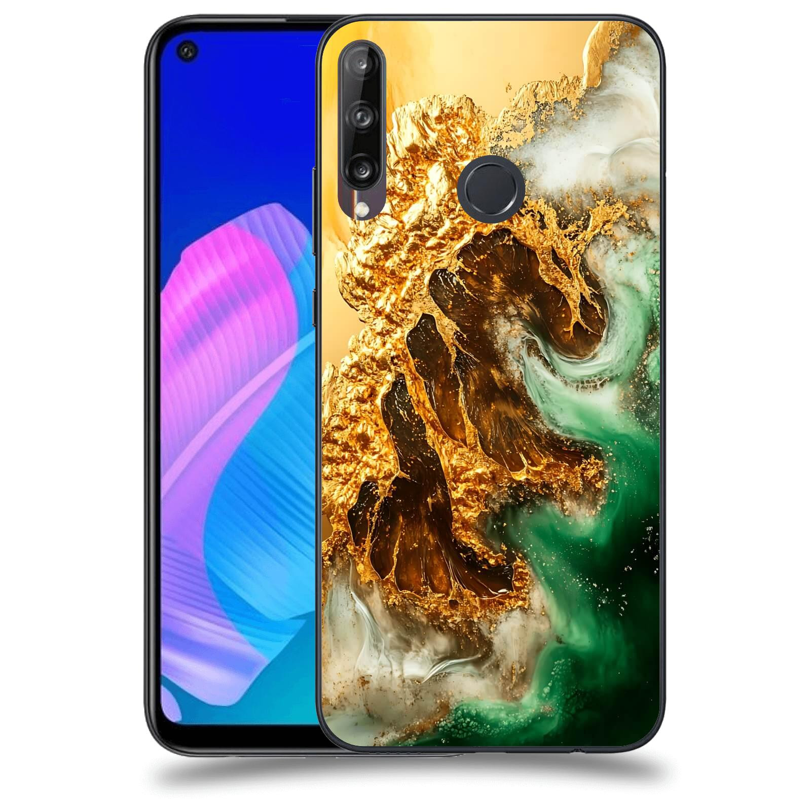 ACOVER Kryt na mobil Huawei P40 Lite E - Golden Moss II