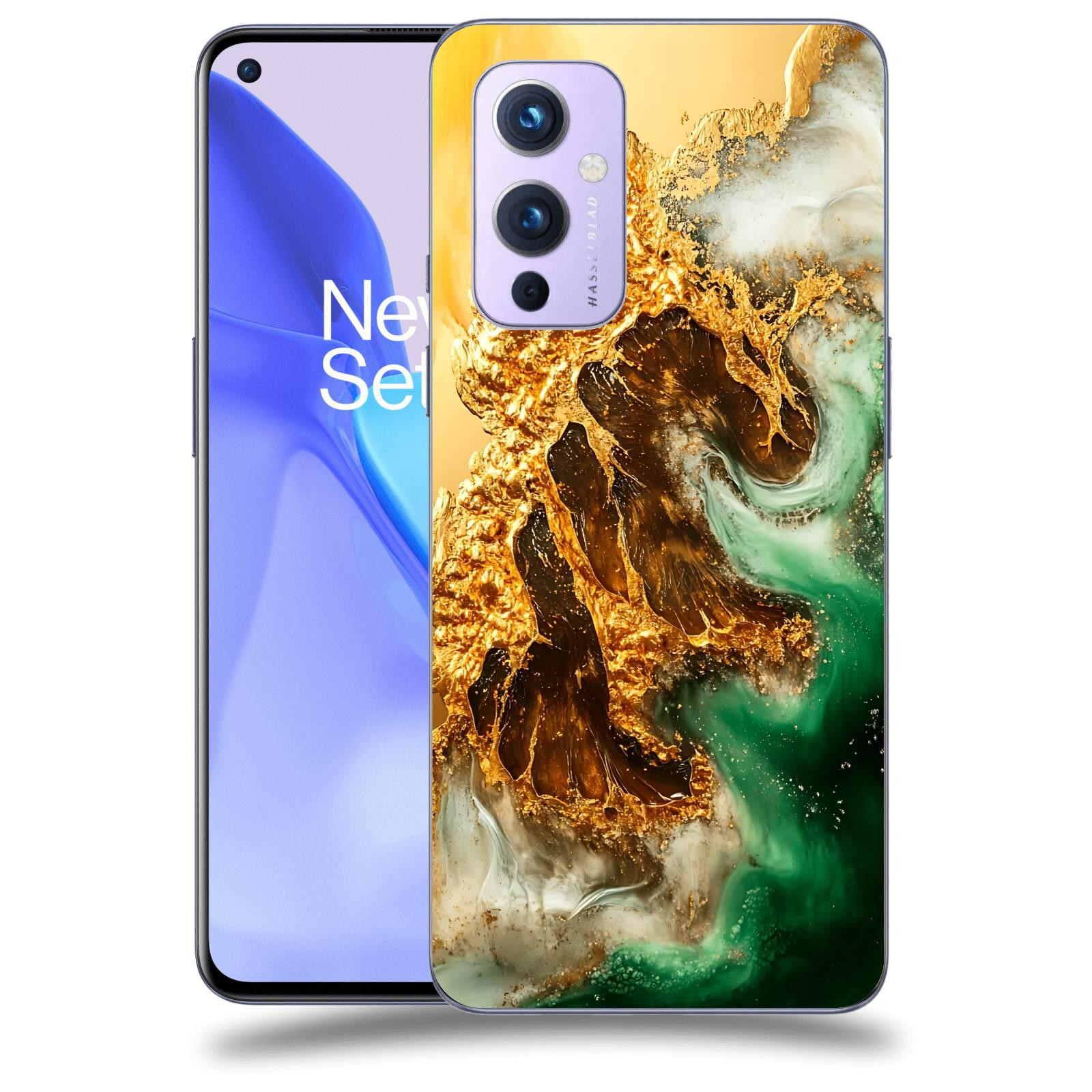 ACOVER Kryt na mobil OnePlus 9 - Golden Moss II