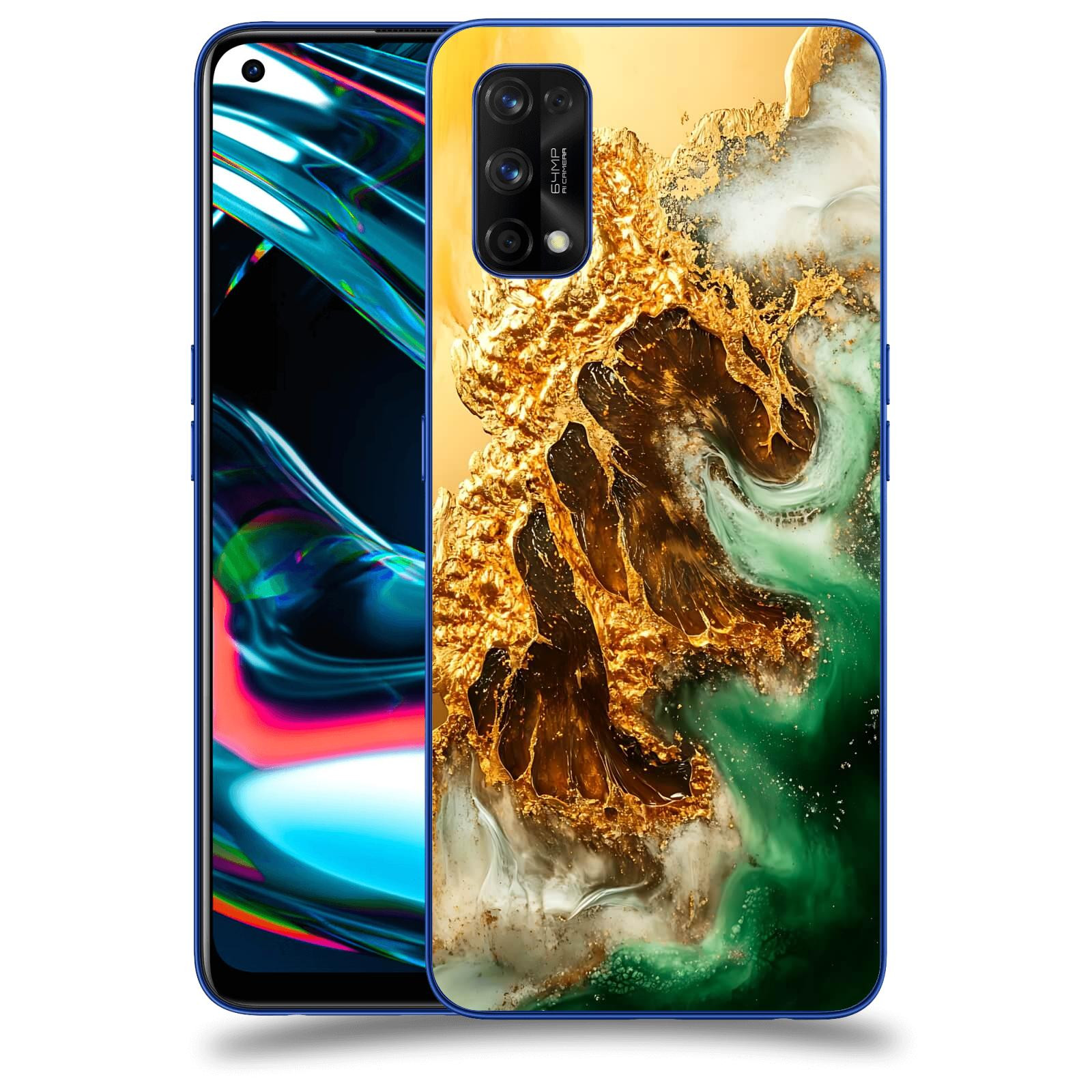 ACOVER Kryt na mobil Realme 7 Pro - Golden Moss II