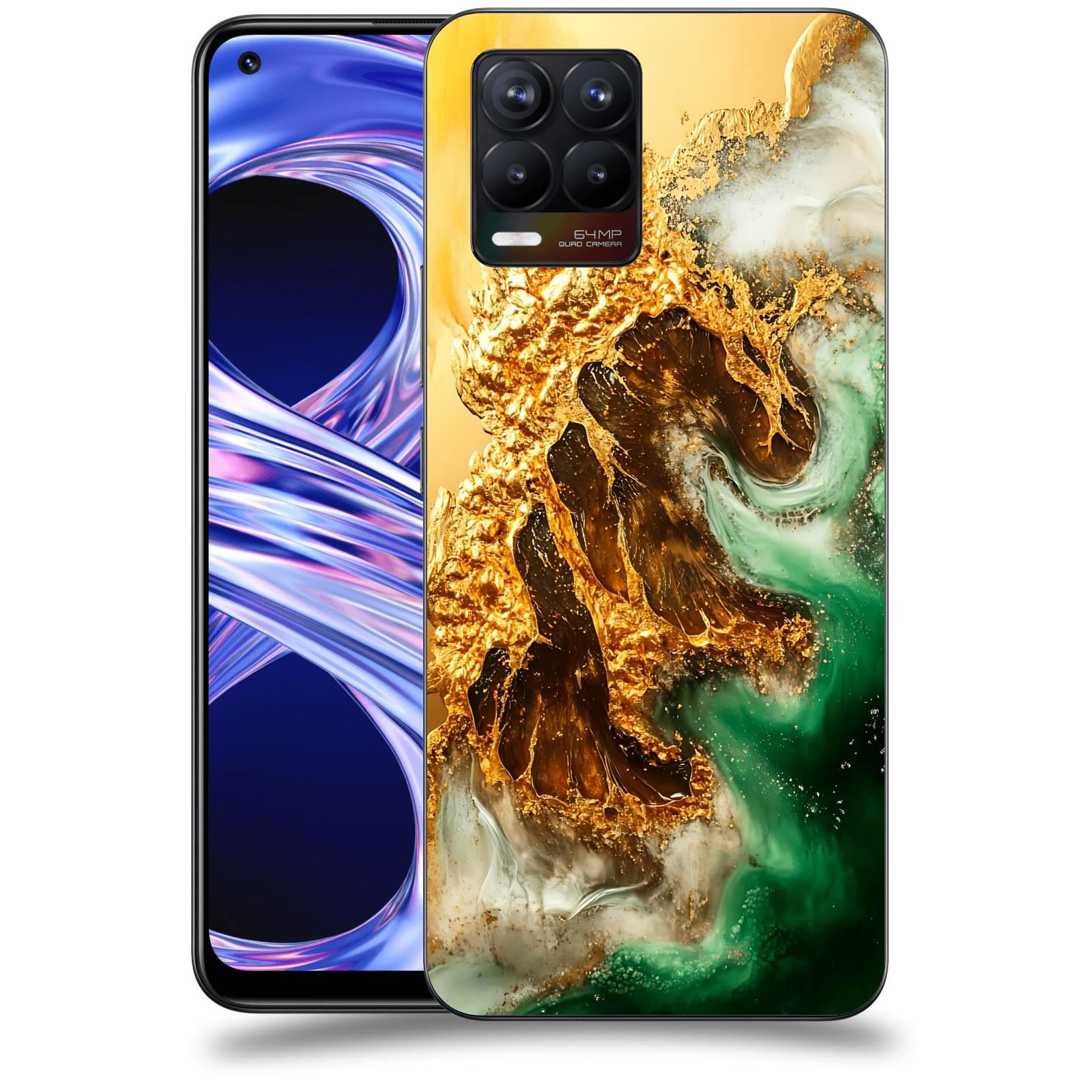 ACOVER Kryt na mobil Realme 8 - Golden Moss II