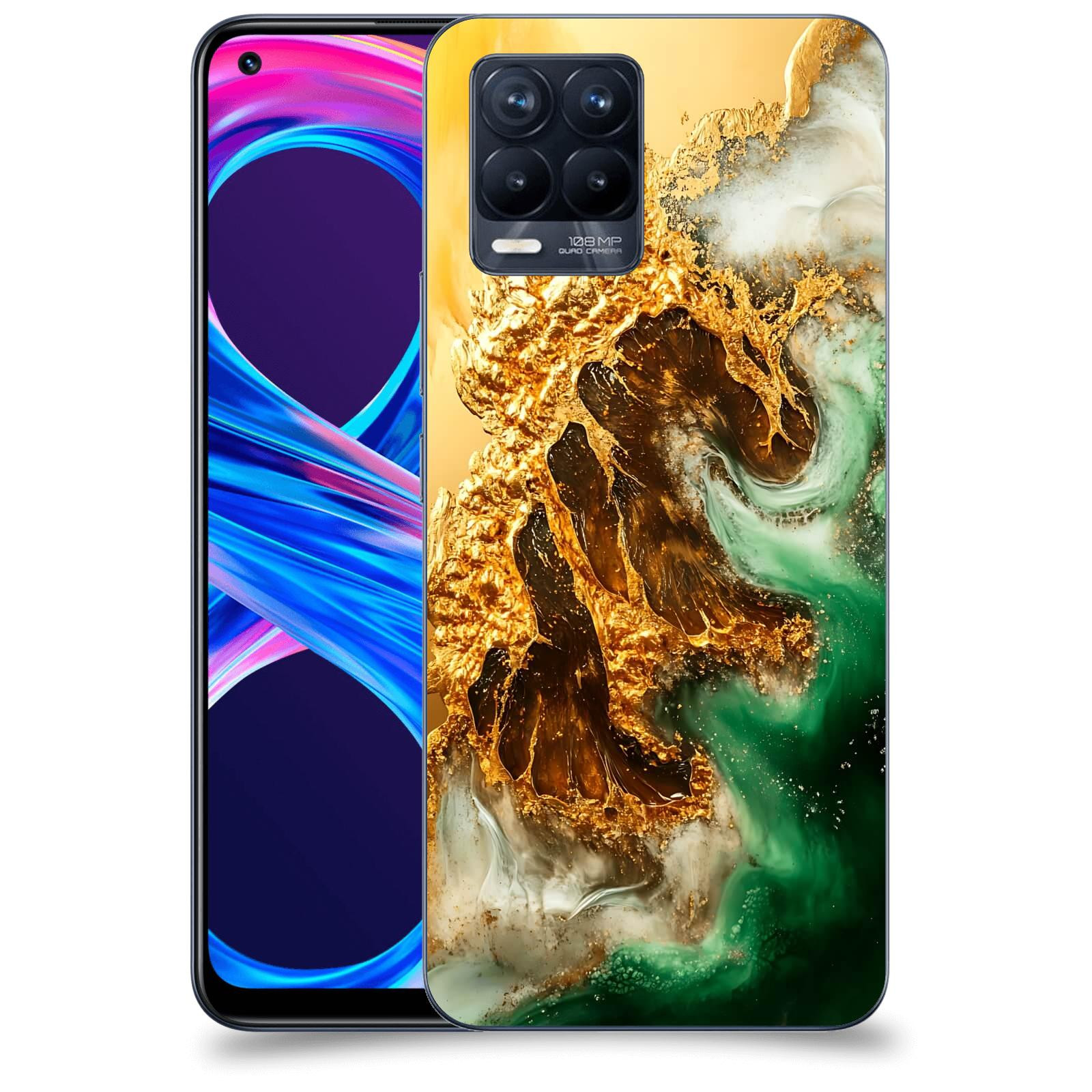 ACOVER Kryt na mobil Realme 8 Pro - Golden Moss II
