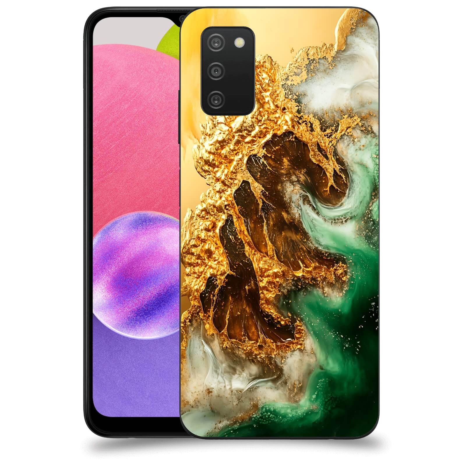 ACOVER Kryt na mobil Samsung Galaxy A03s A037G - Golden Moss II