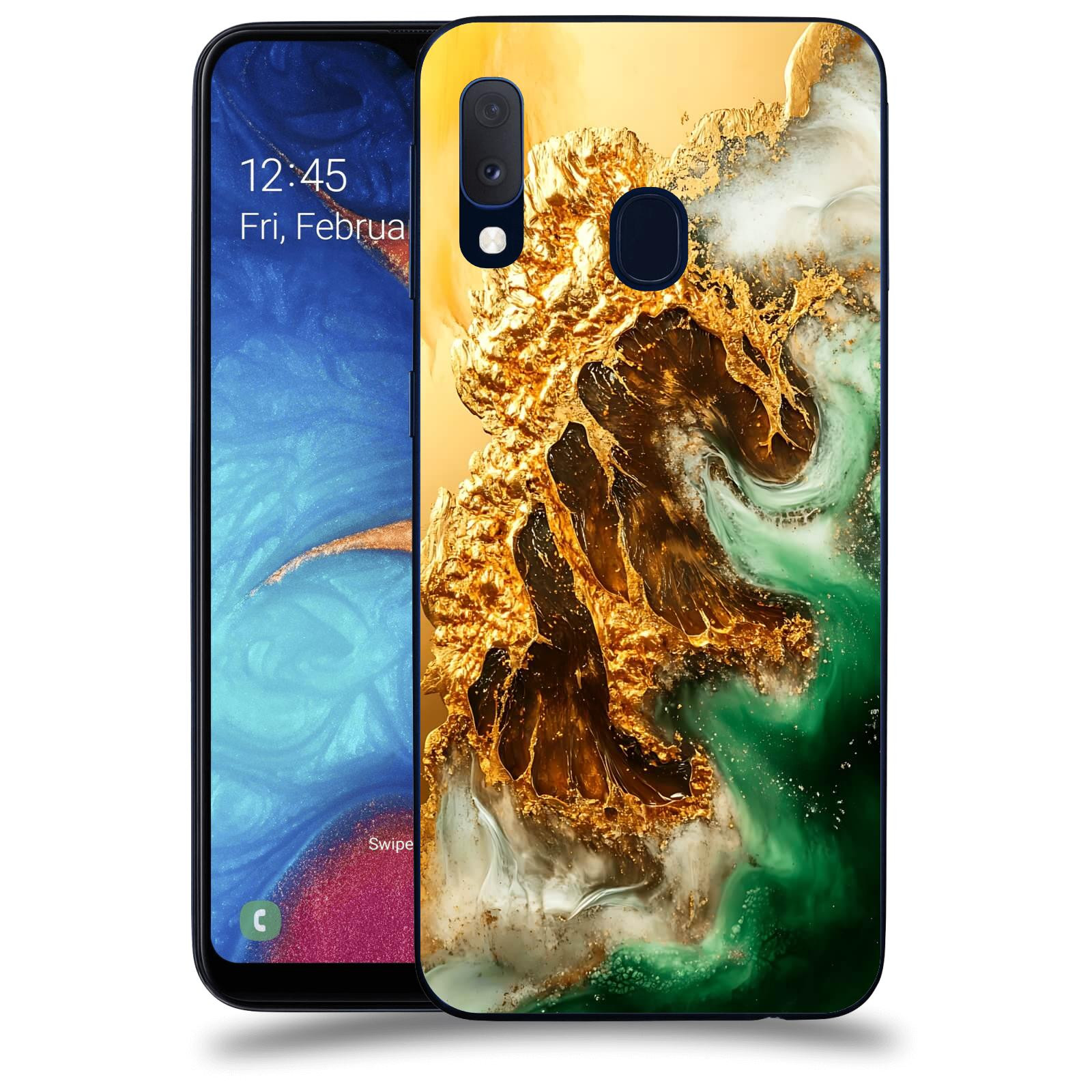 ACOVER Kryt na mobil Samsung Galaxy A20e A202F - Golden Moss II