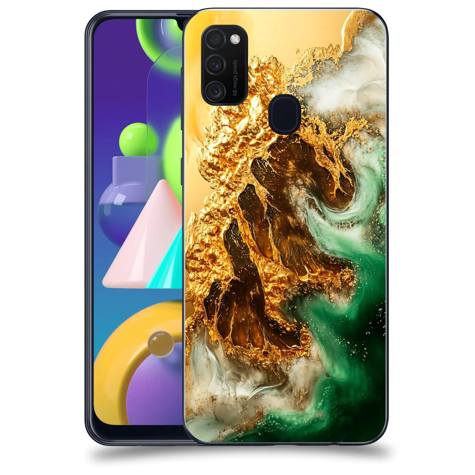 ACOVER Kryt na mobil Samsung Galaxy M21 M215F - Golden Moss II
