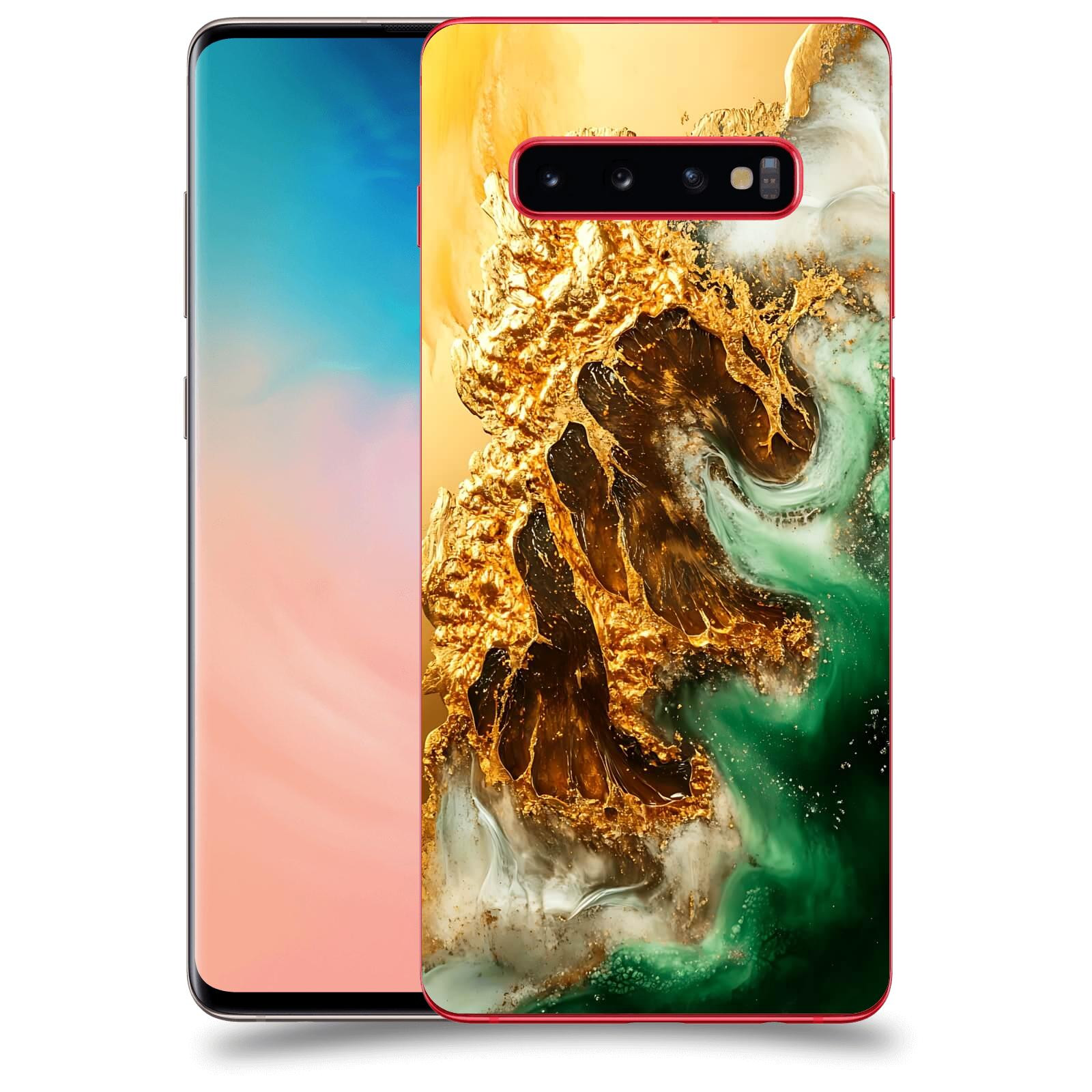 ACOVER Kryt na mobil Samsung Galaxy S10 Plus G975 - Golden Moss II