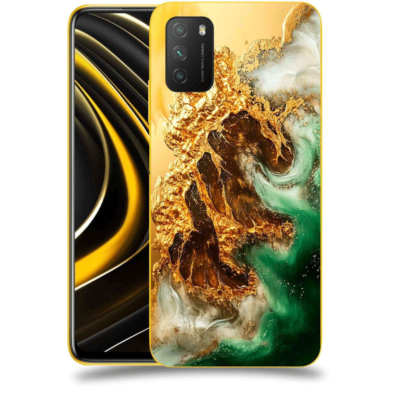 ACOVER Kryt na mobil Xiaomi Poco M3 - Golden Moss II
