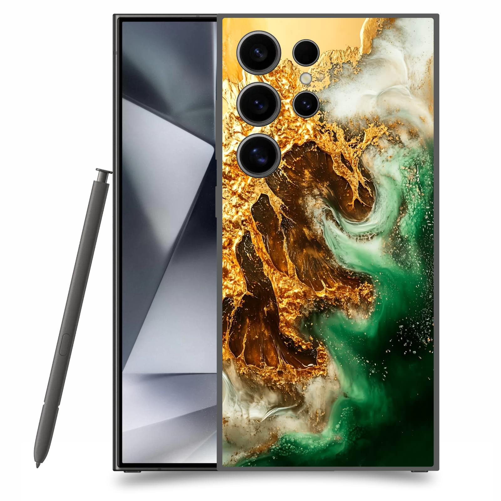 ACOVER Kryt na mobil Samsung Galaxy S24 Ultra - Golden Moss II