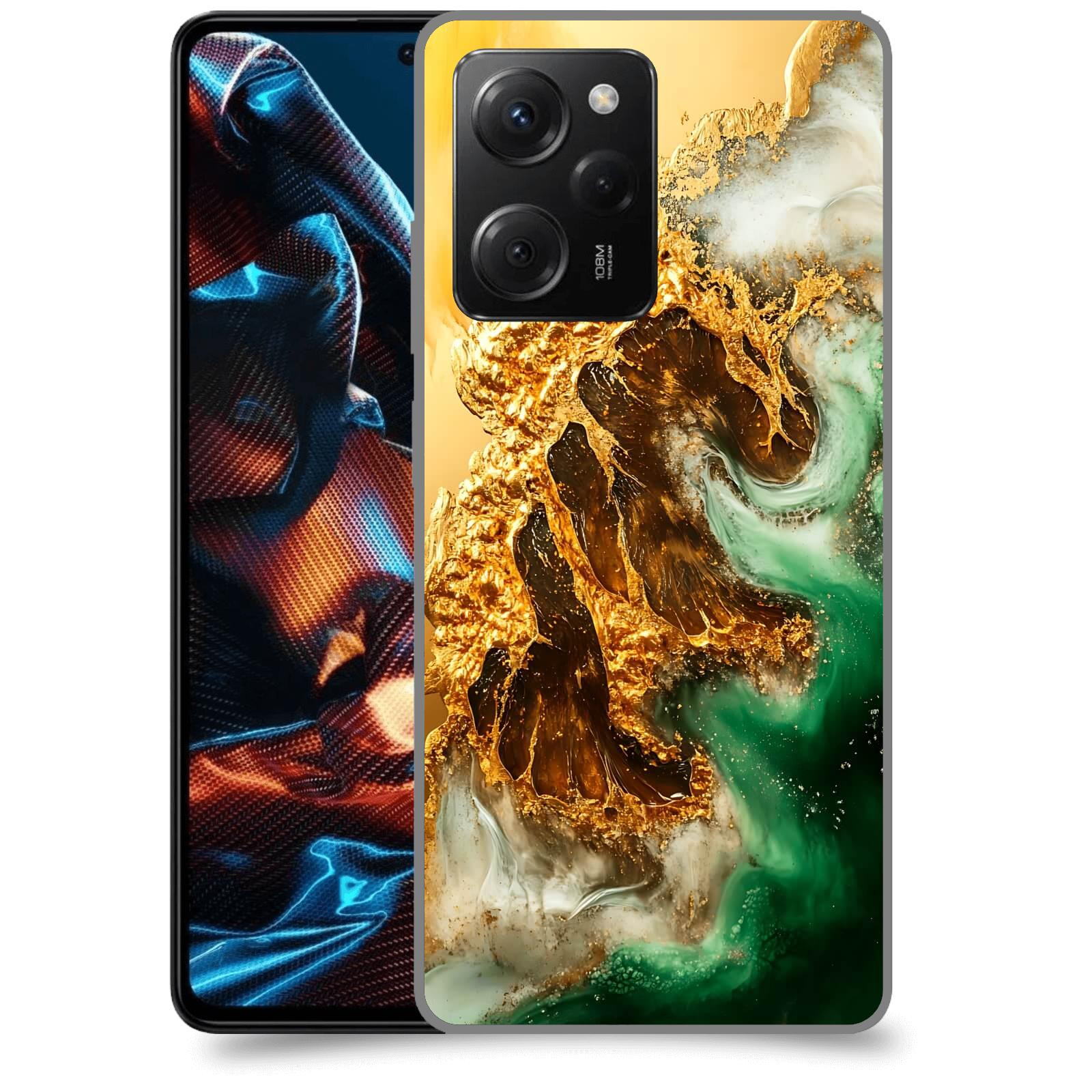 ACOVER Kryt na mobil Xiaomi Poco X5 Pro - Golden Moss II