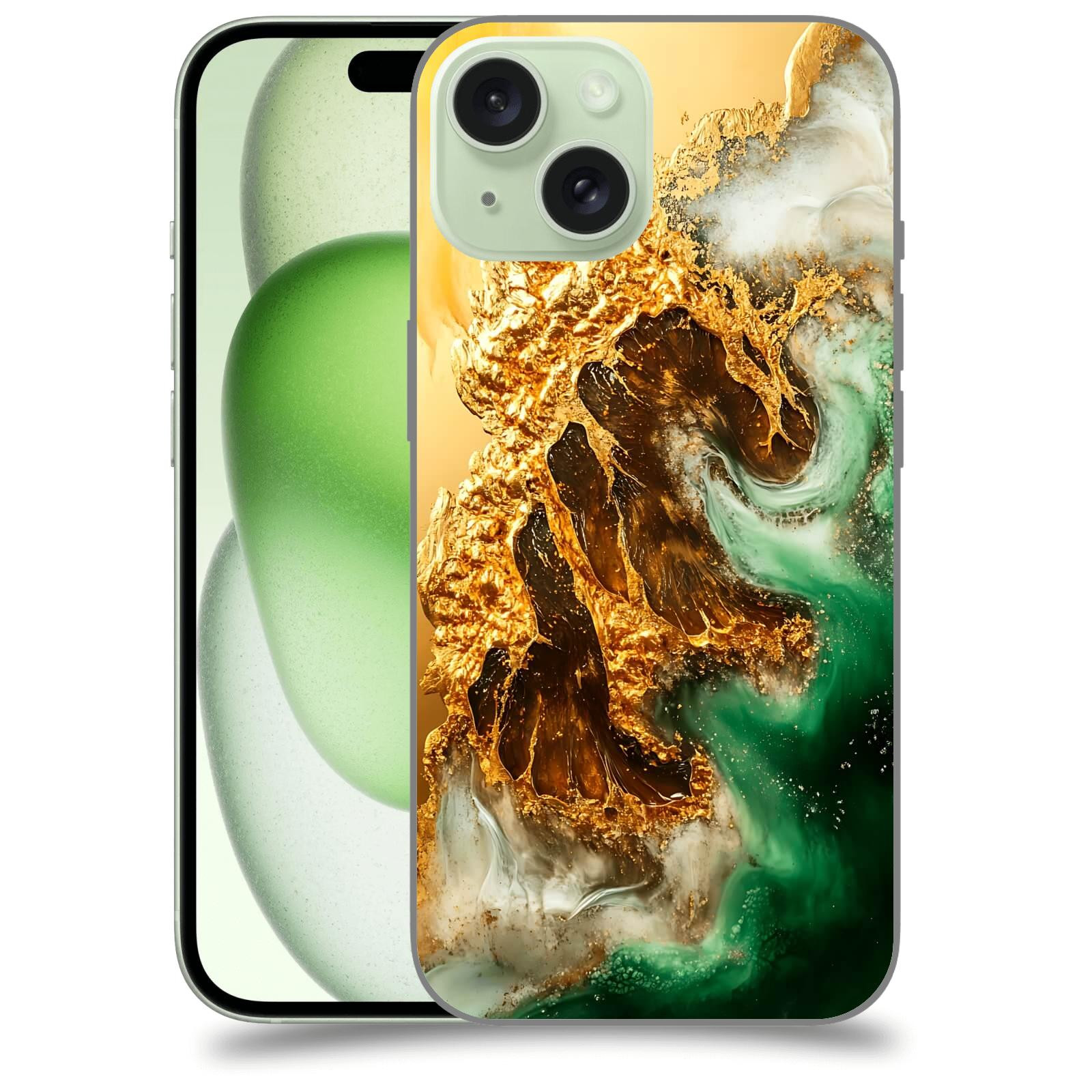 ACOVER Kryt na mobil Apple iPhone 15 - Golden Moss II