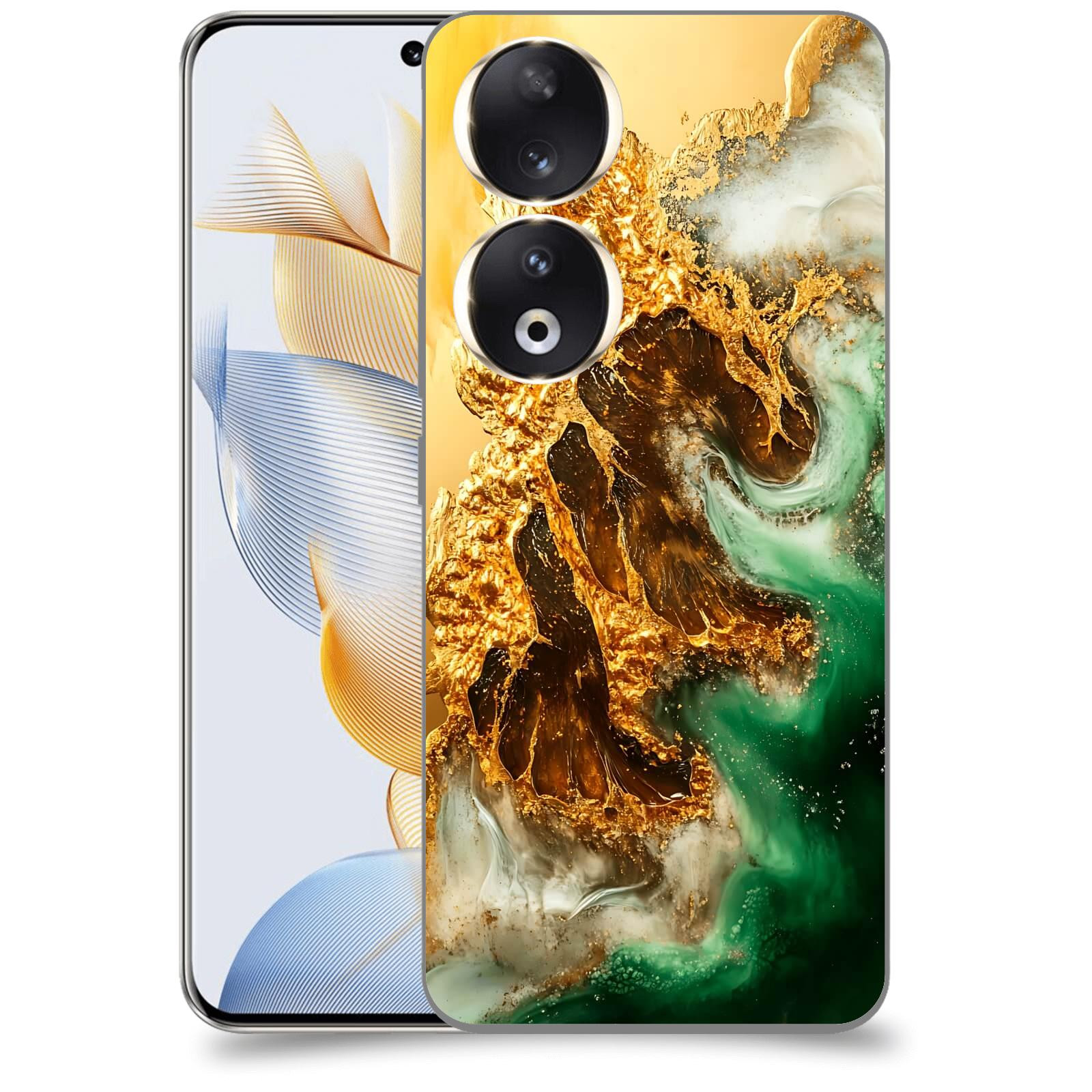 ACOVER Kryt na mobil Honor 90 - Golden Moss II