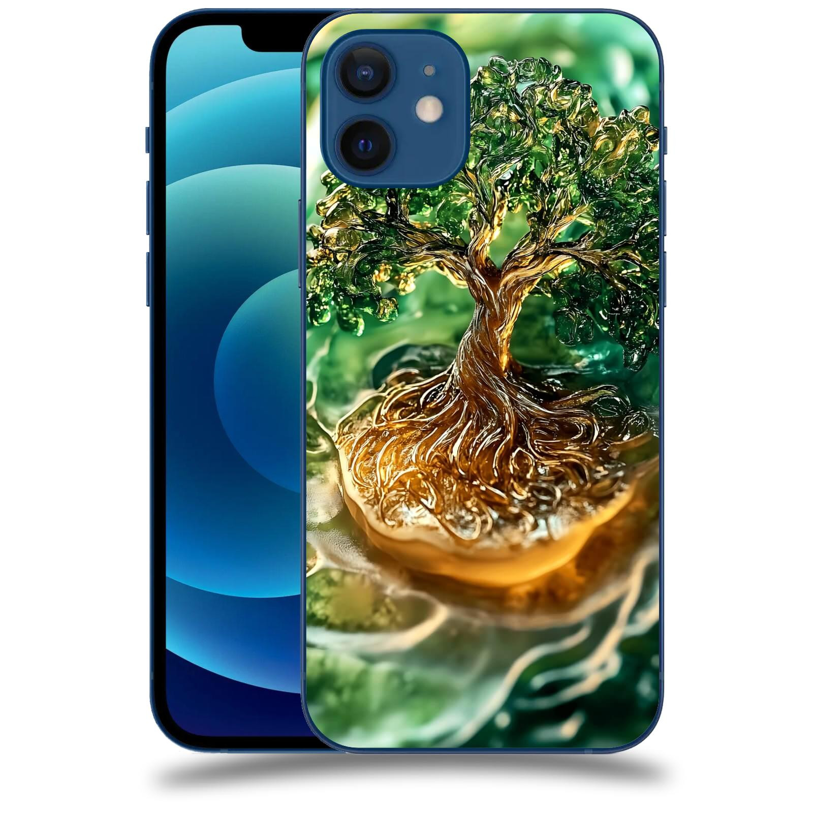 ACOVER Kryt na mobil Apple iPhone 12 - Golden Moss III