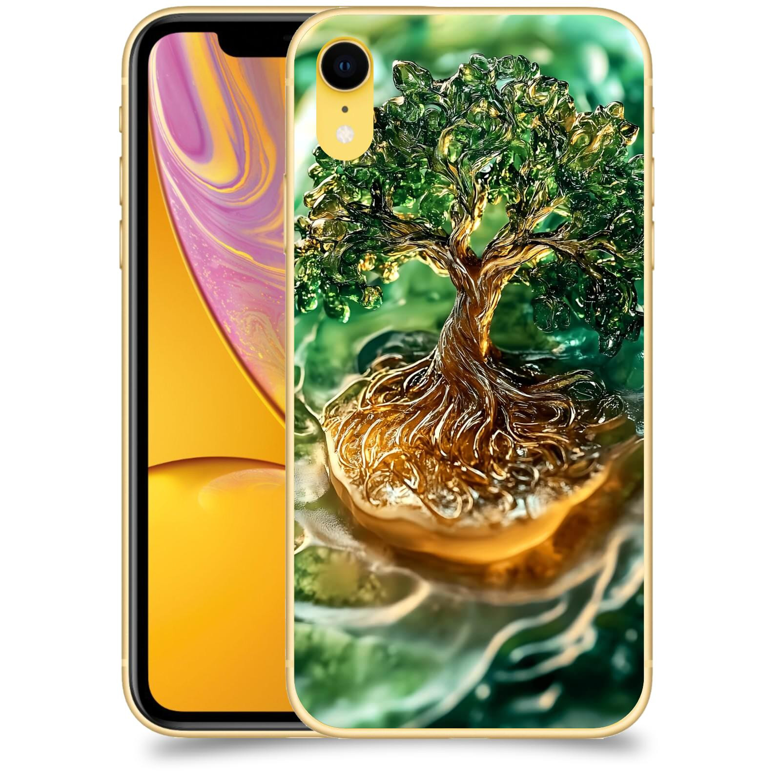 ACOVER Kryt na mobil Apple iPhone XR - Golden Moss III