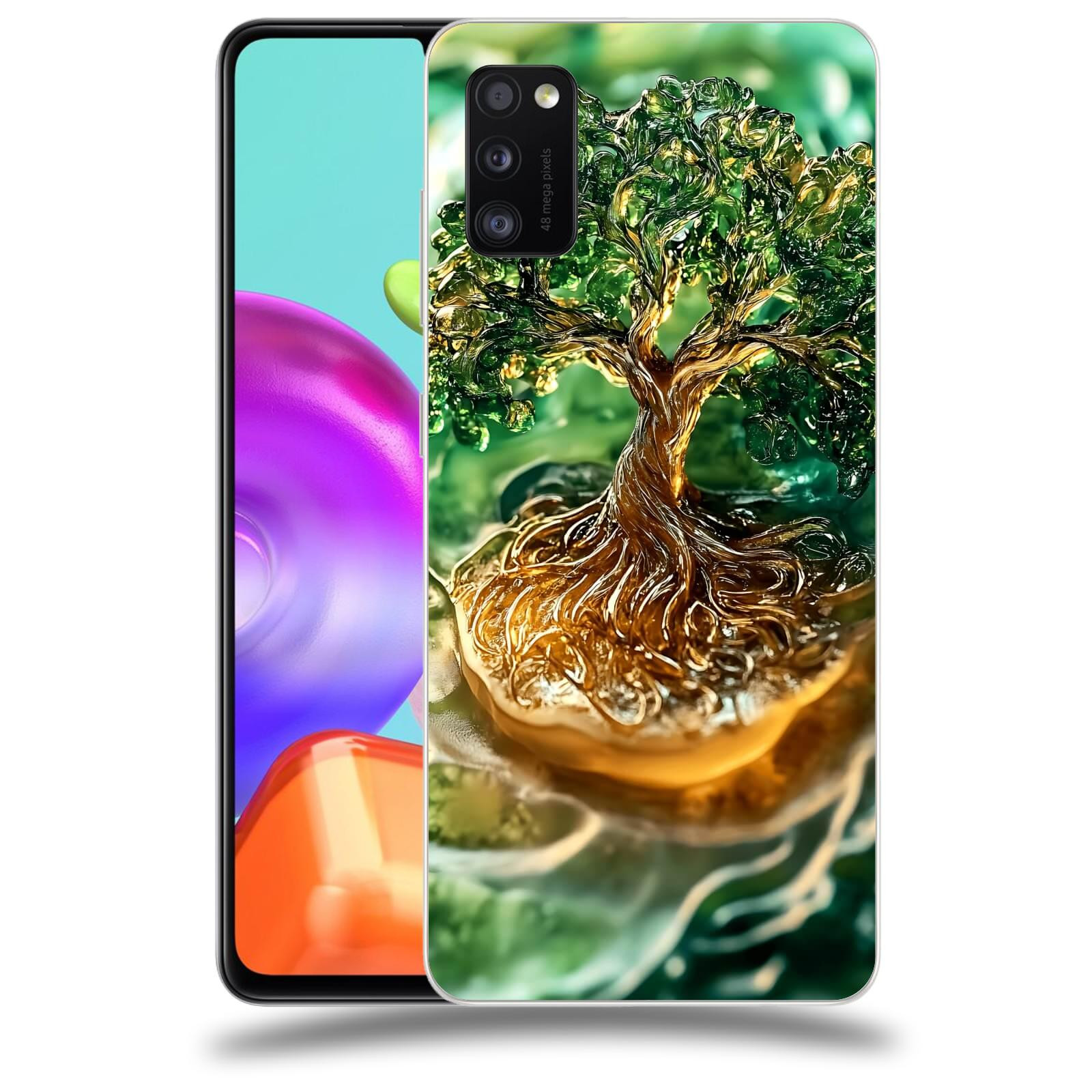 ACOVER Kryt na mobil Samsung Galaxy A41 A415F - Golden Moss III