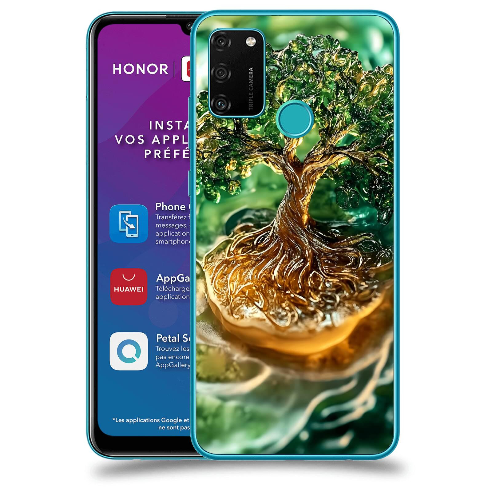 ACOVER Kryt na mobil Honor 9A - Golden Moss III