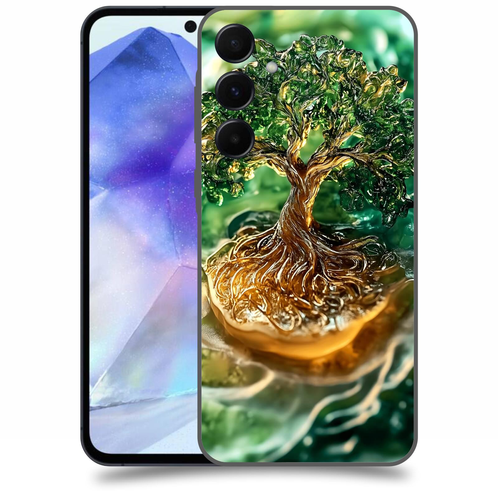 ACOVER Kryt na mobil Samsung Galaxy A55 5G - Golden Moss III