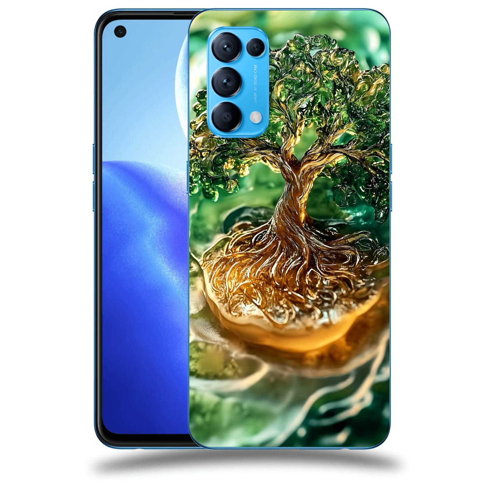 ACOVER Kryt na mobil OPPO Reno 5 5G - Golden Moss III