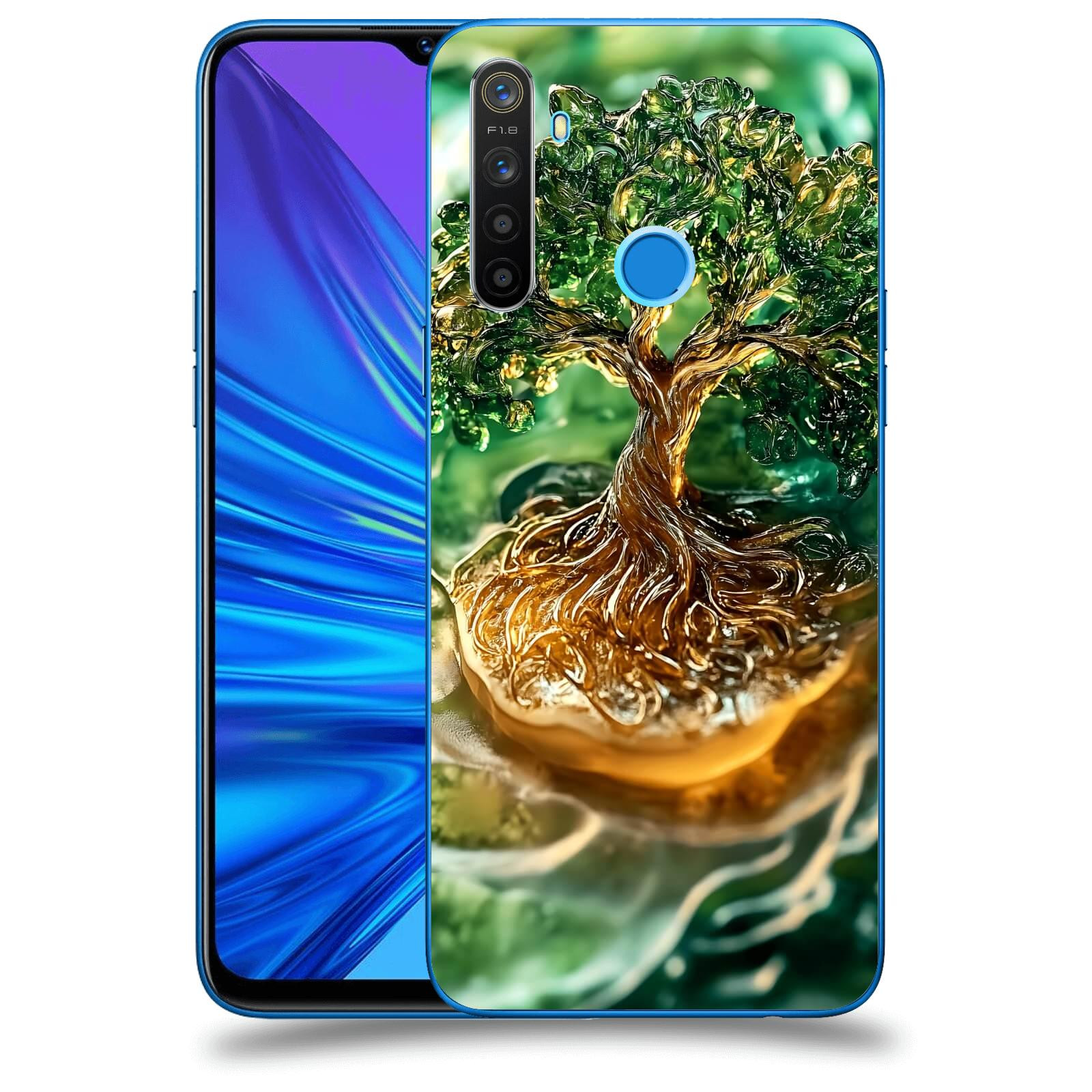 ACOVER Kryt na mobil Realme 5 - Golden Moss III