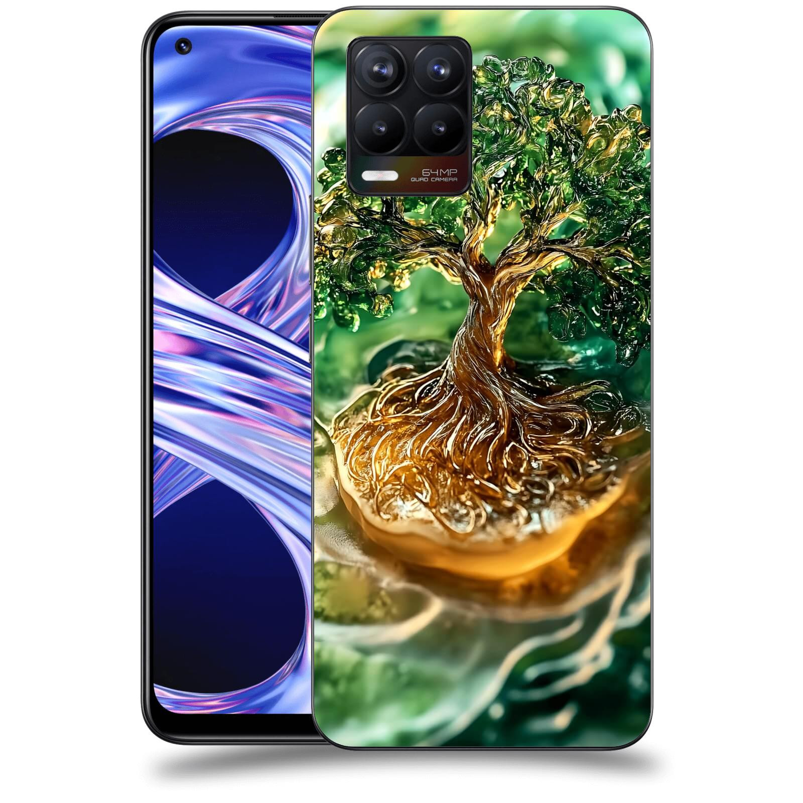 ACOVER Kryt na mobil Realme 8 - Golden Moss III