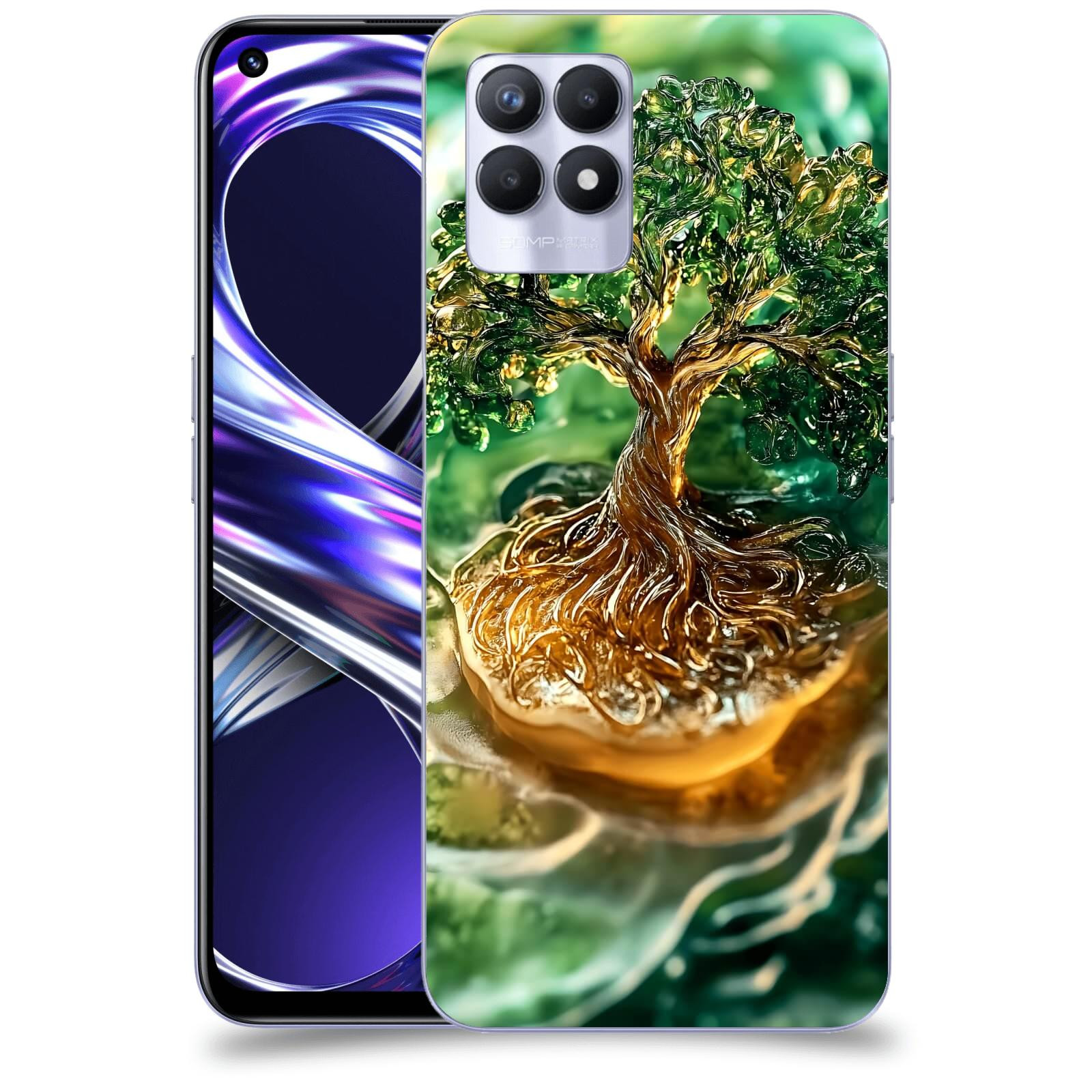 ACOVER Kryt na mobil Realme 8i - Golden Moss III