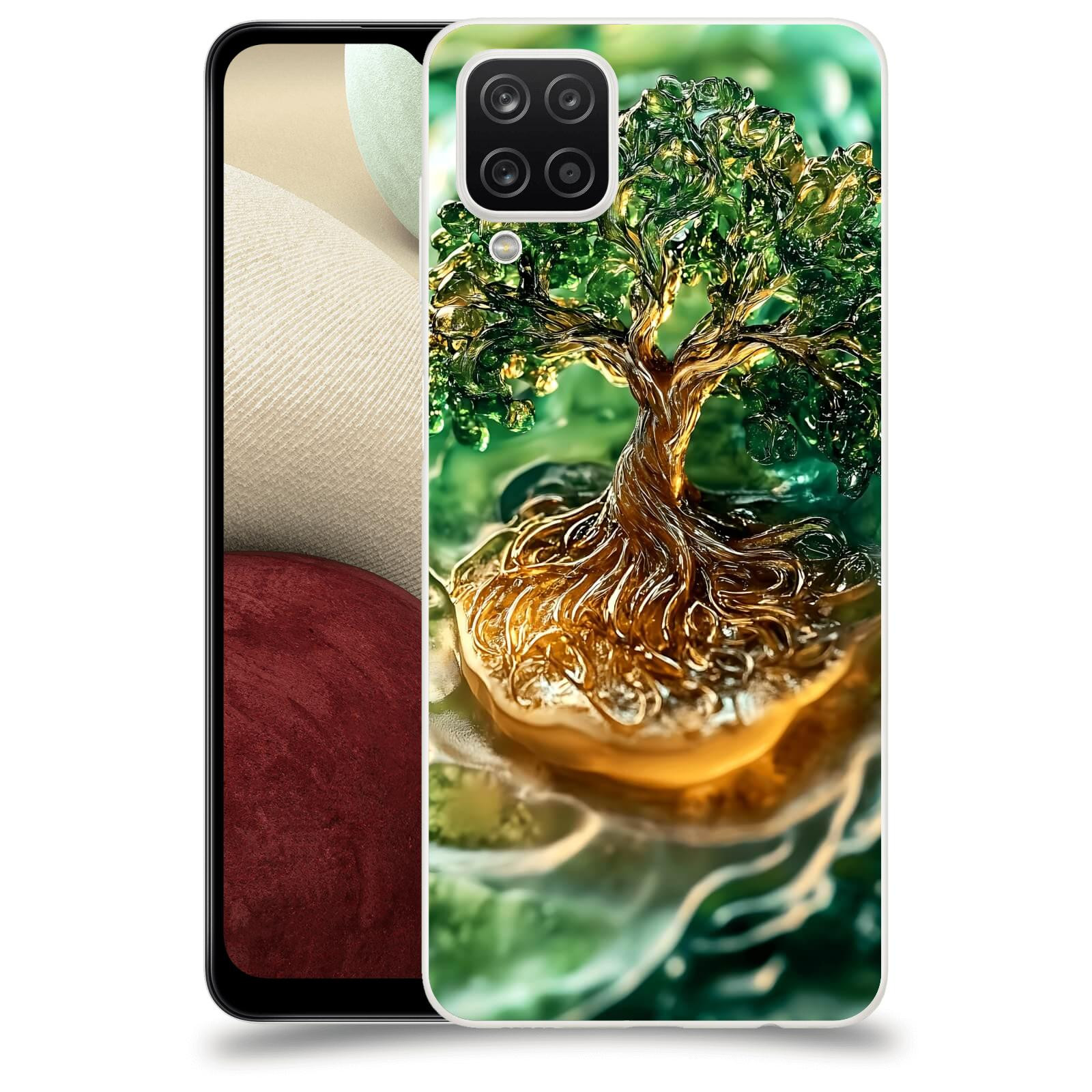 ACOVER Kryt na mobil Samsung Galaxy A12 A125F - Golden Moss III
