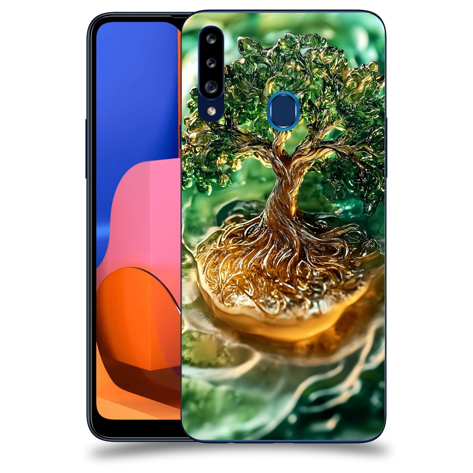 ACOVER Kryt na mobil Samsung Galaxy A20s - Golden Moss III